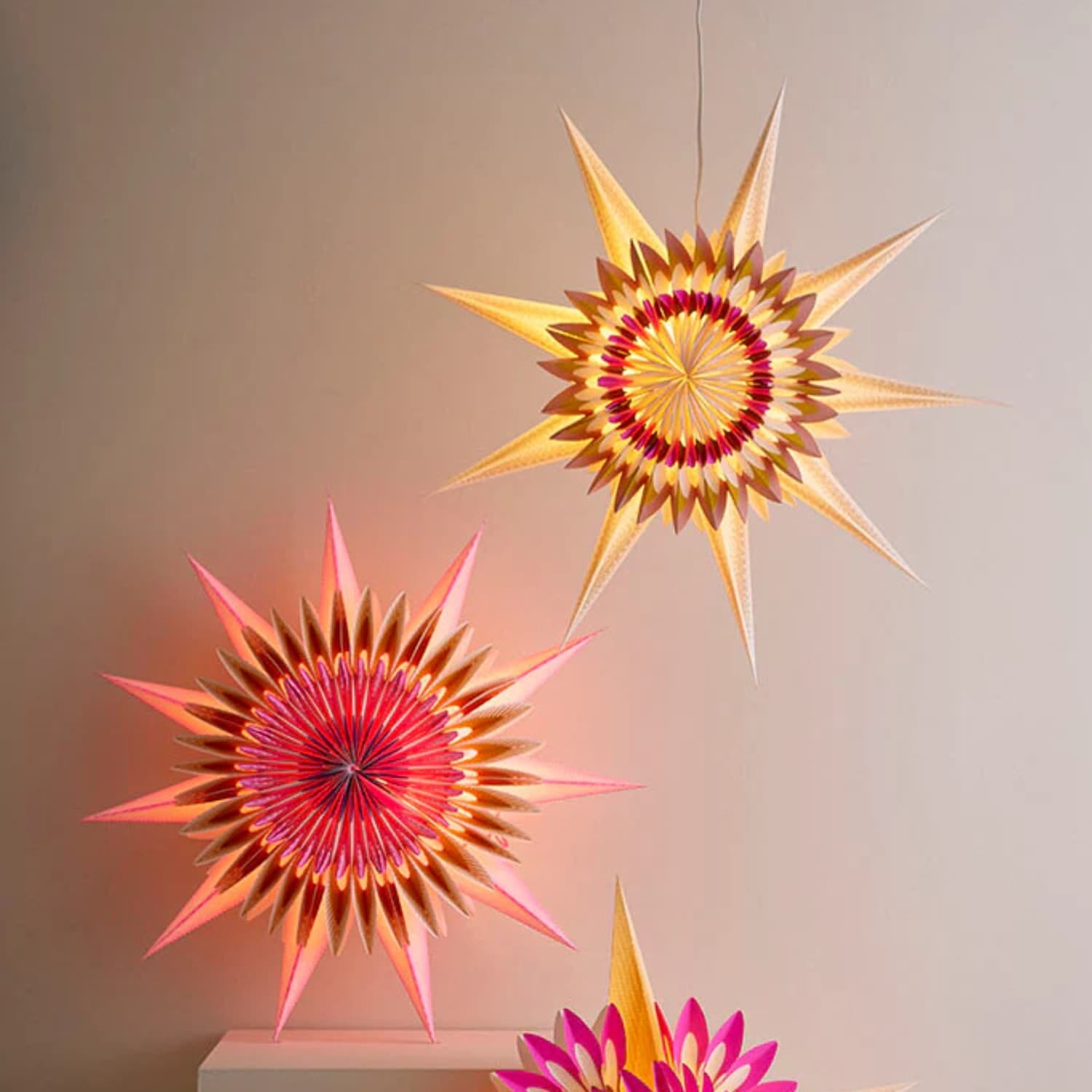 Papirstjerne Helios Gold 70cm