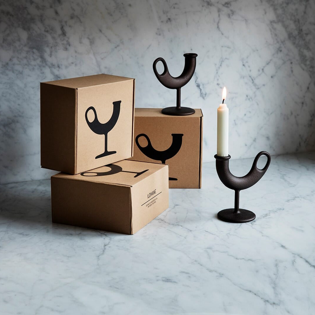 Ildhanen lysestake designet av Anderssen & Voll