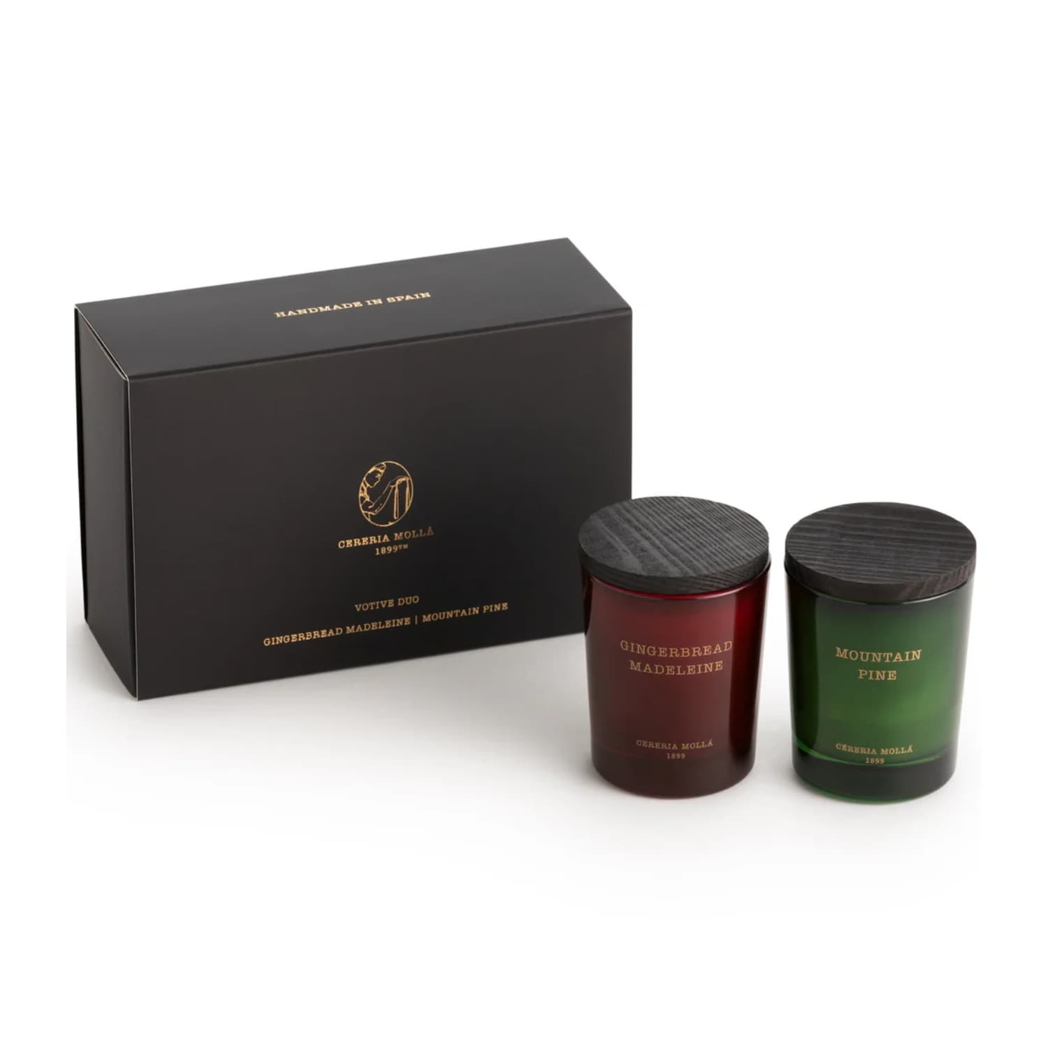 2 stk | Juleduftlys Gingerbread Madeleine & Mountain Pine 70gr