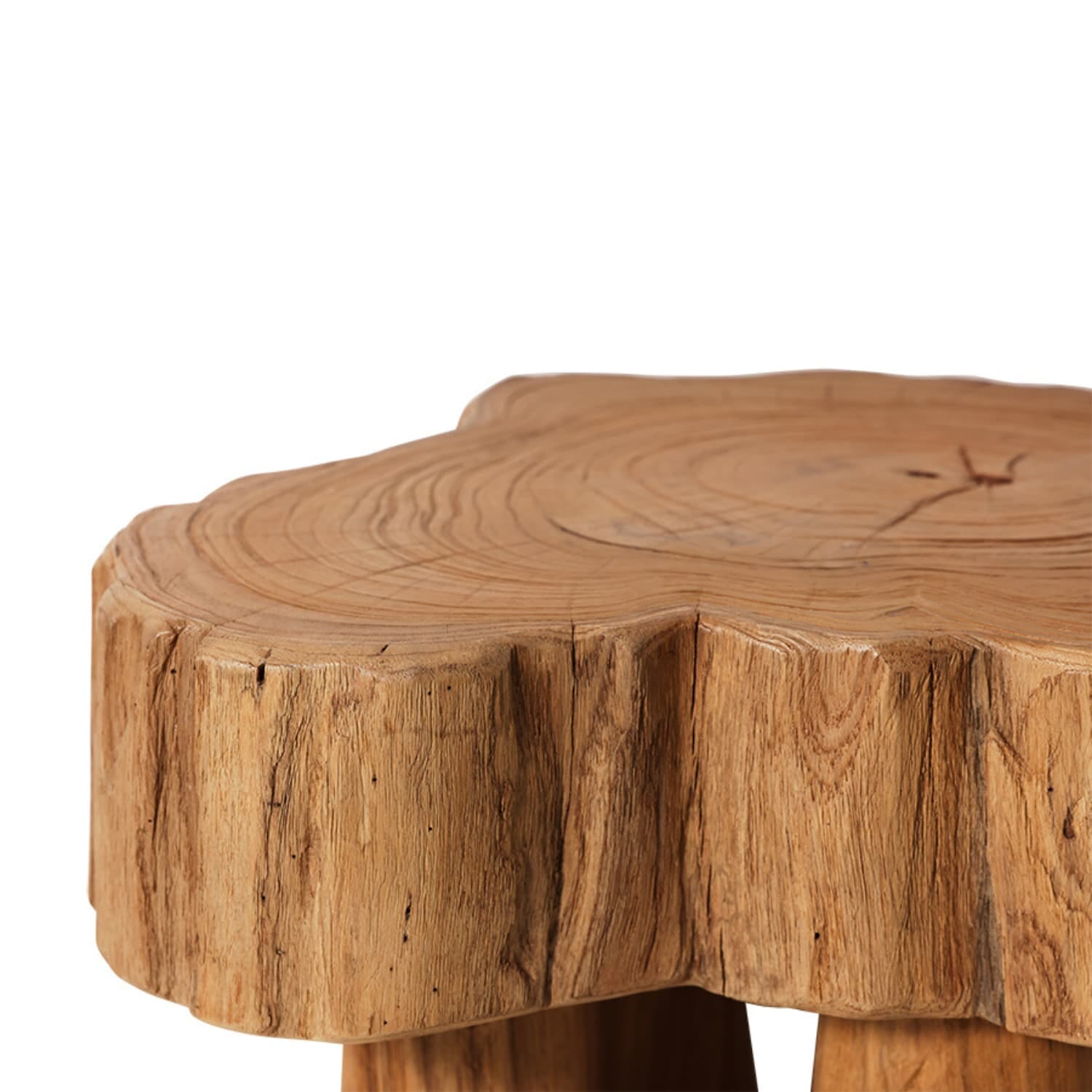 Log wooden stool - Bilde 3
