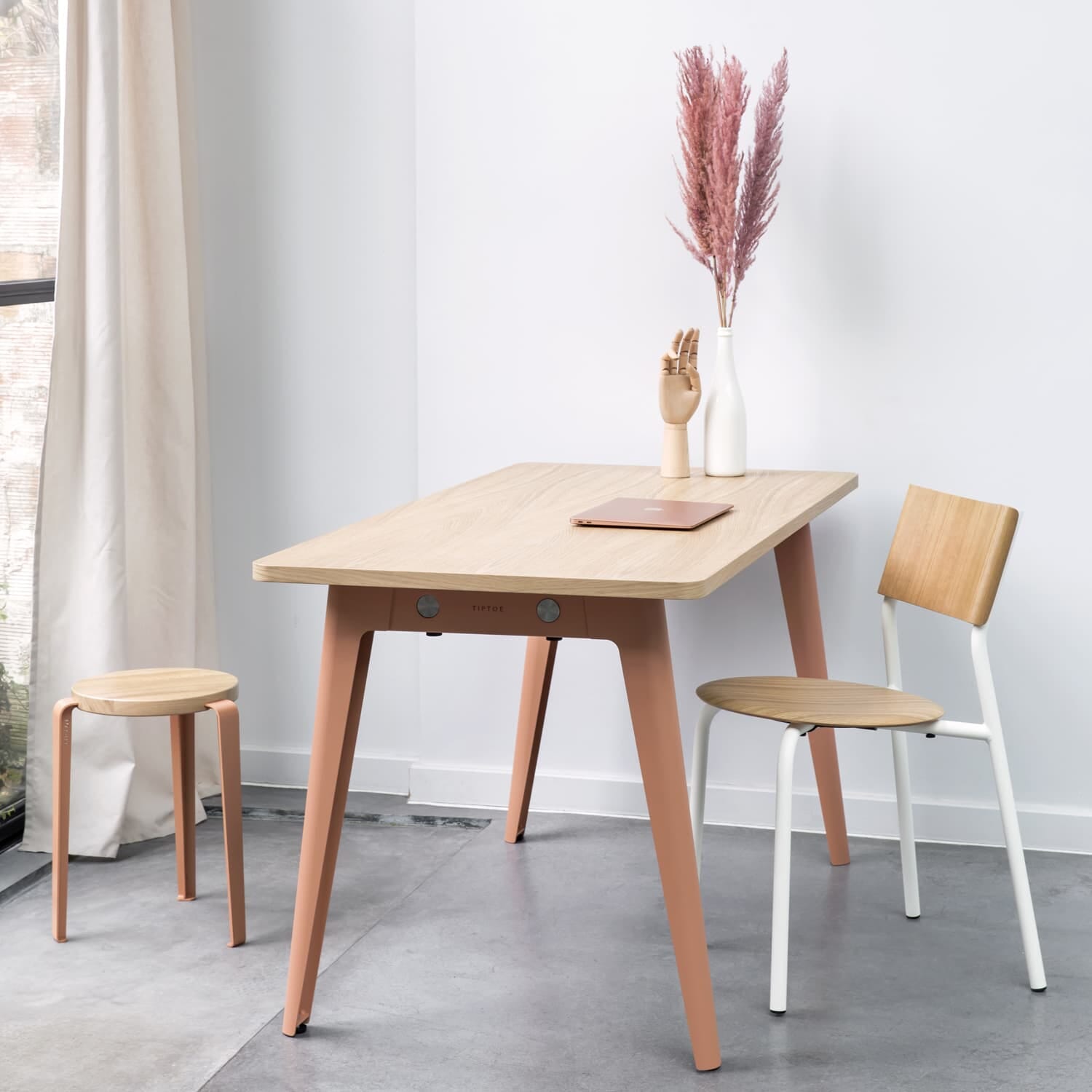 Stol Lou Oak/Ash Pink - Bilde 6