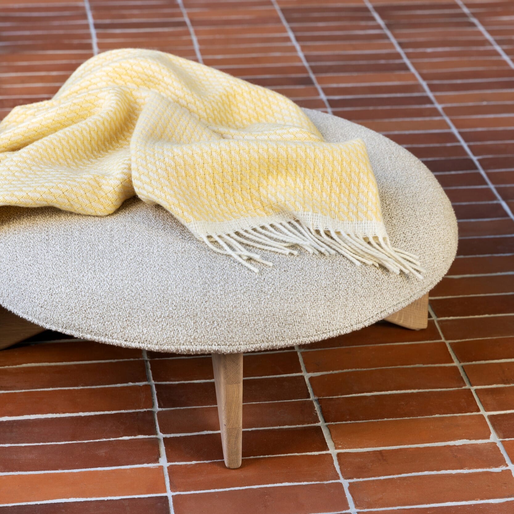 Ullpledd Mello Lemon Yellow - Bilde 3