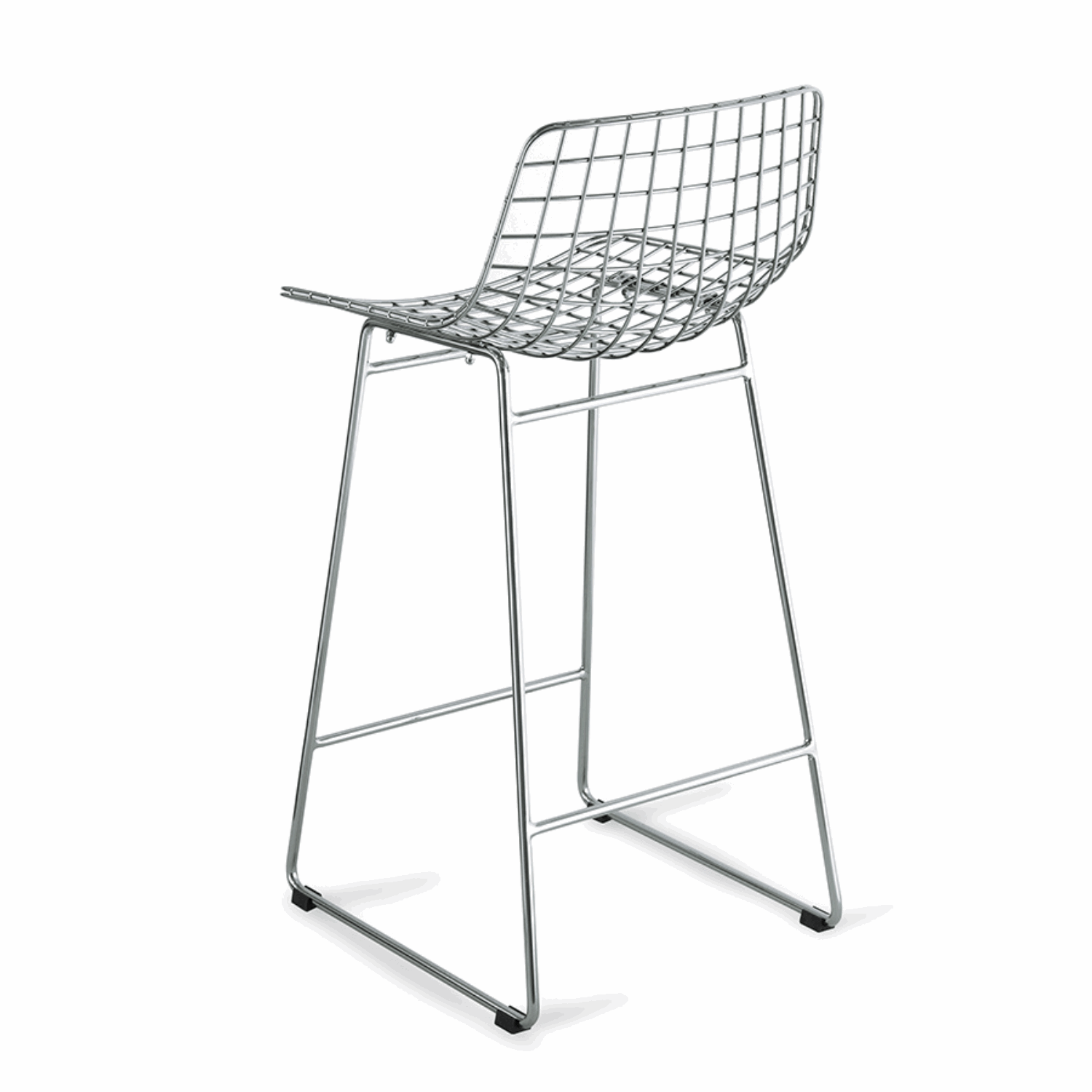 Metal wire bar stool silver - Bilde 3