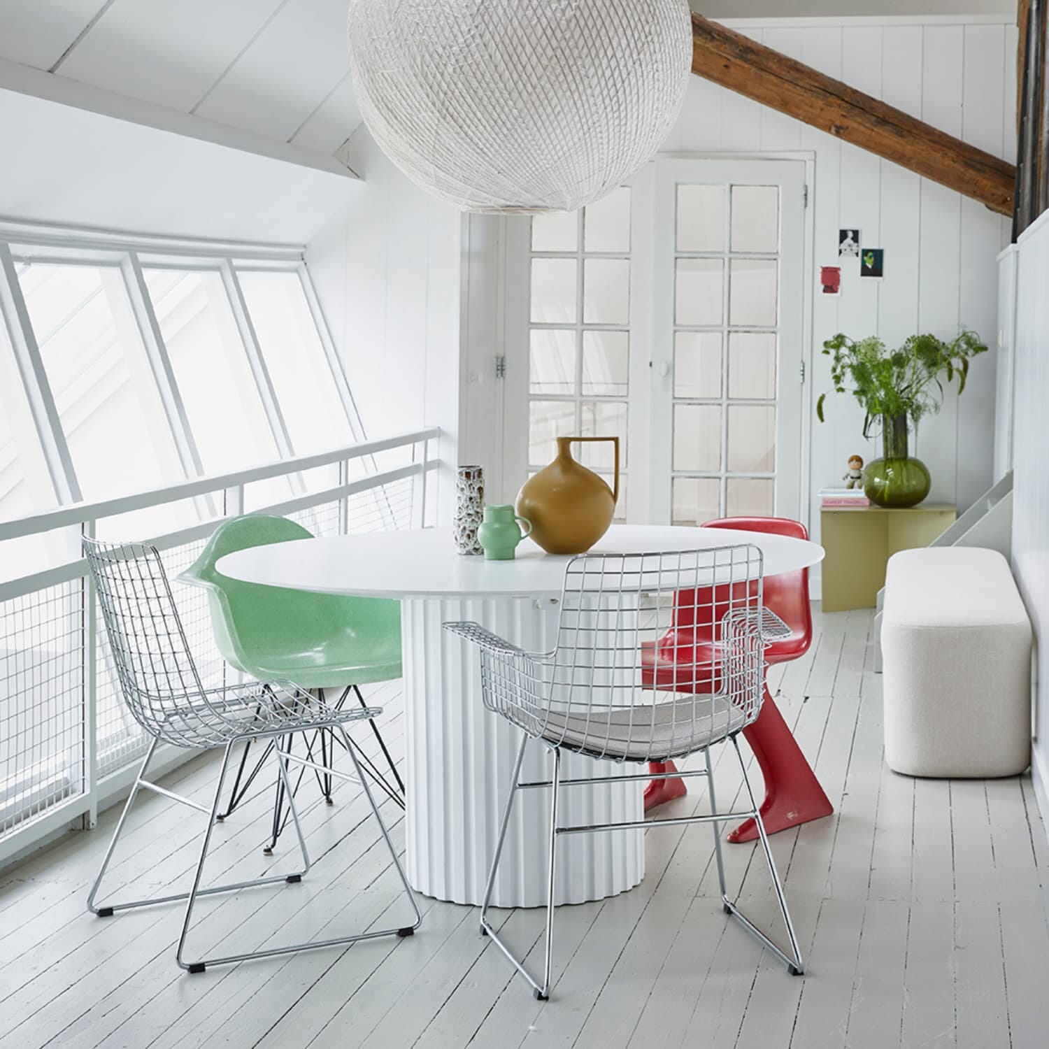 Metal wire chair silver - Bilde 4