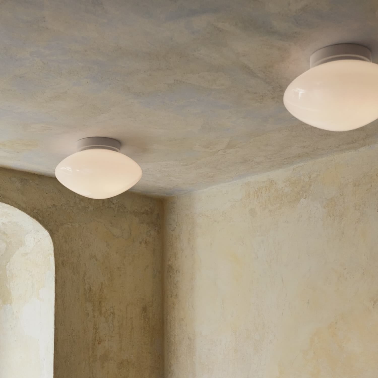 Mist Taklampe Matt Hvit AP22 Ø:25 cm