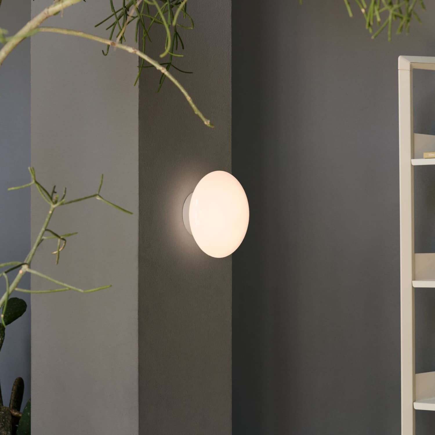 Mist Taklampe Matt Hvit AP22 Ø:25 cm