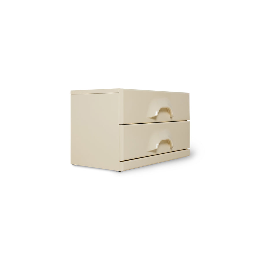 Chest of 2 drawers, cream