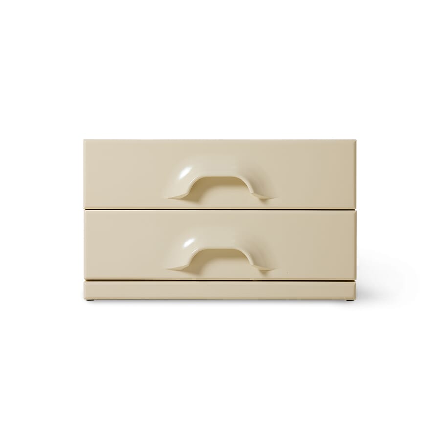 Chest of 2 drawers, cream - Hovedbilde