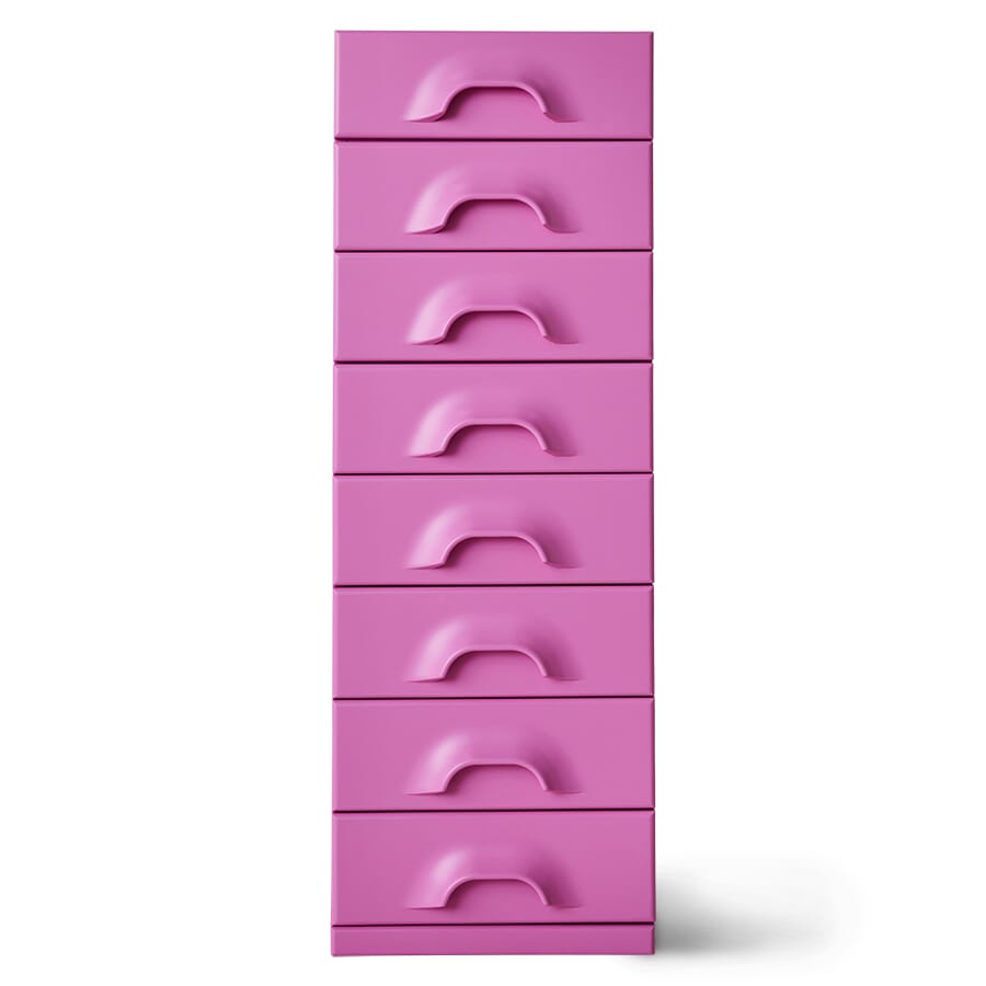 Chest of 8 drawers, urban pink - Hovedbilde