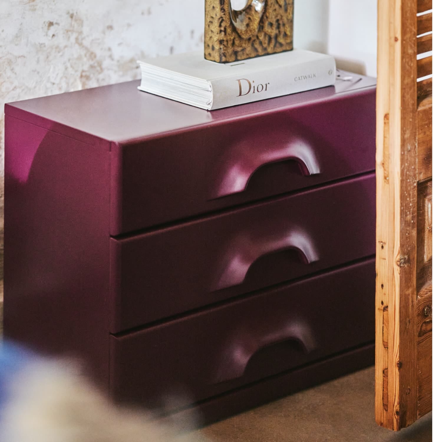 Chest of 3 drawers, mulberry - Bilde 3