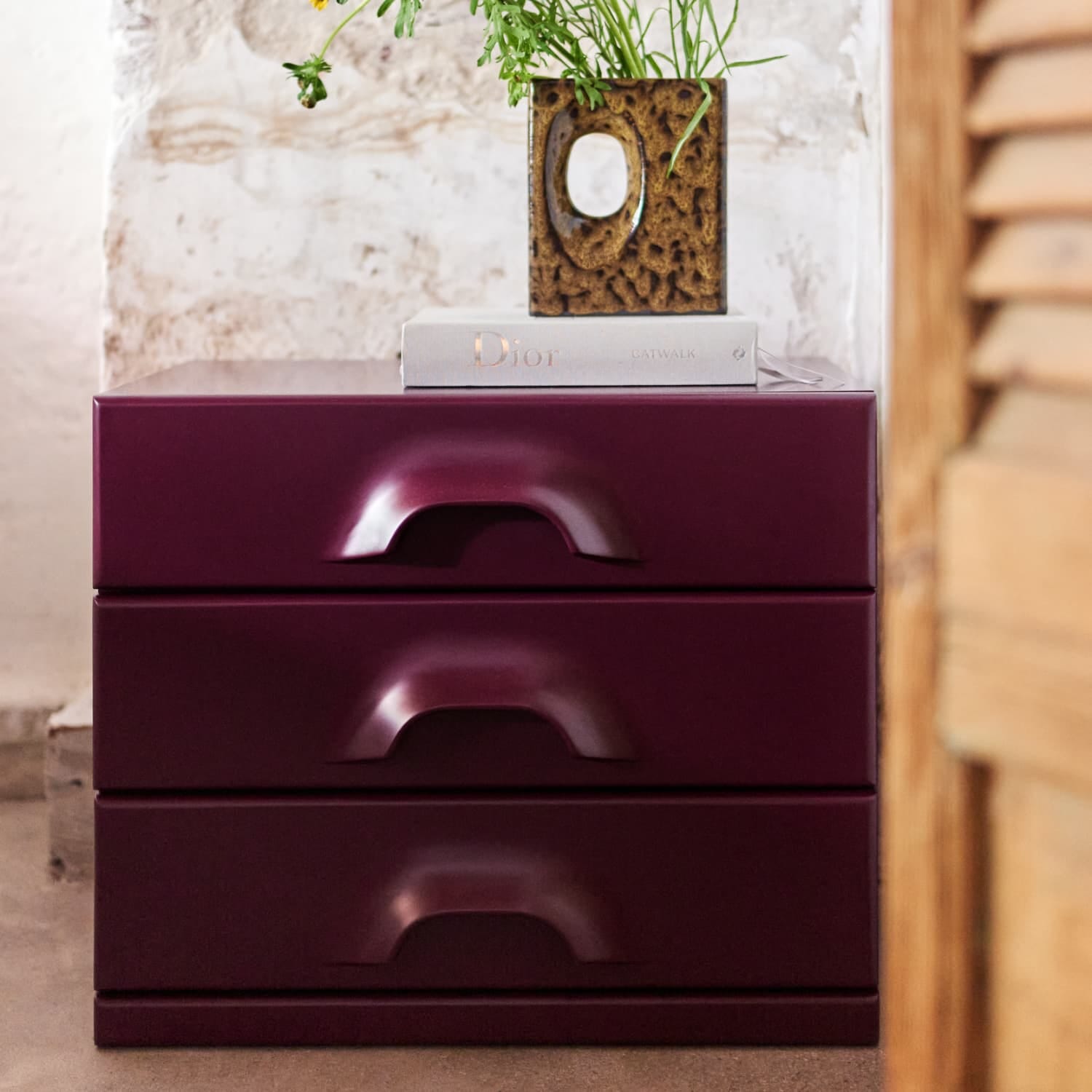 Chest of 3 drawers, mulberry - Bilde 2