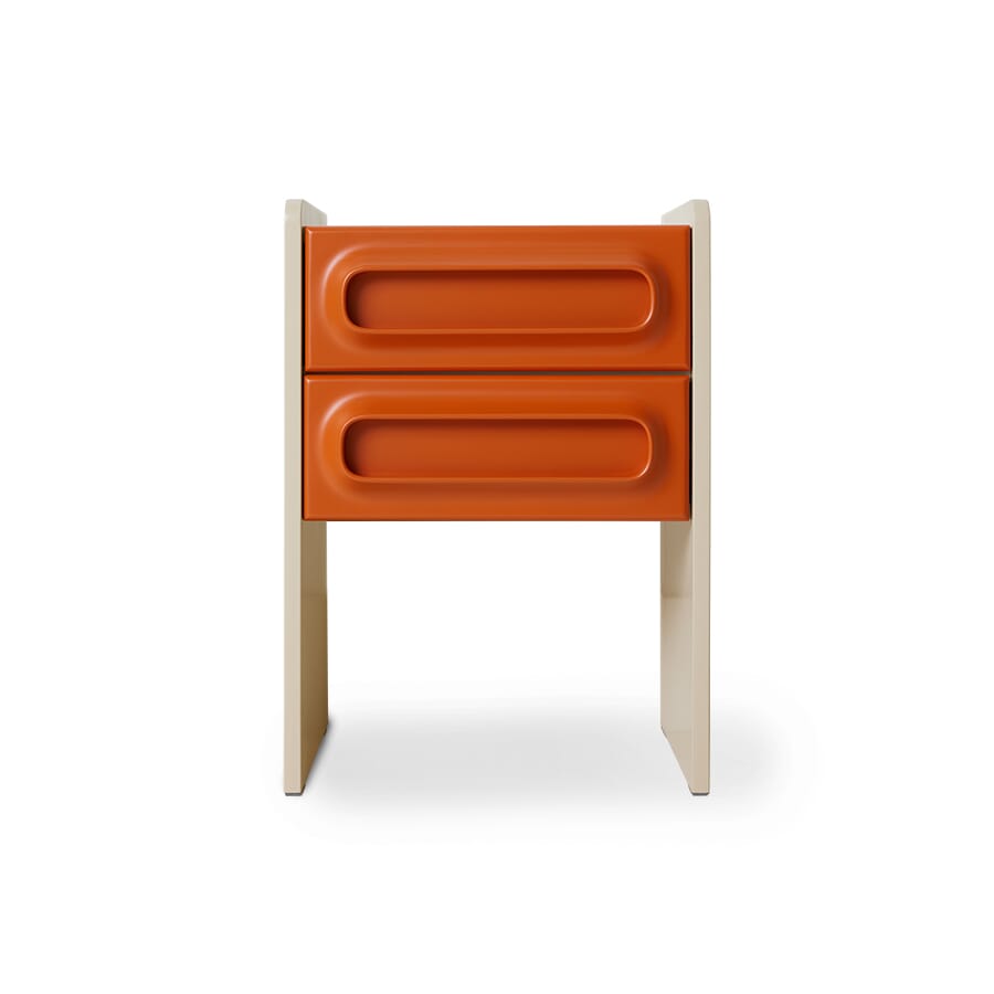 Space nightstand, orange/cream - Hovedbilde