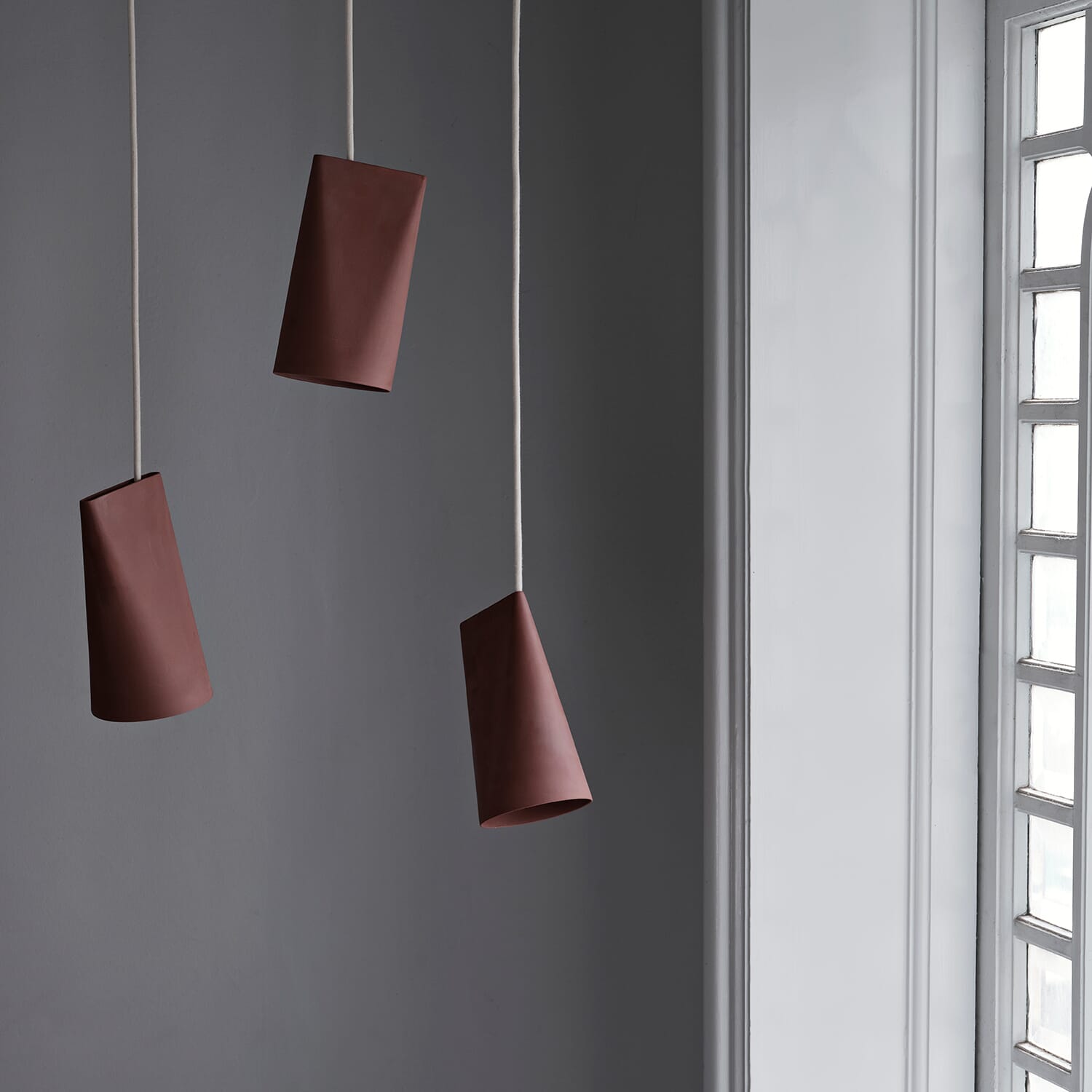 Taklampe Keramikk Narrow Terracotta - Bilde 7