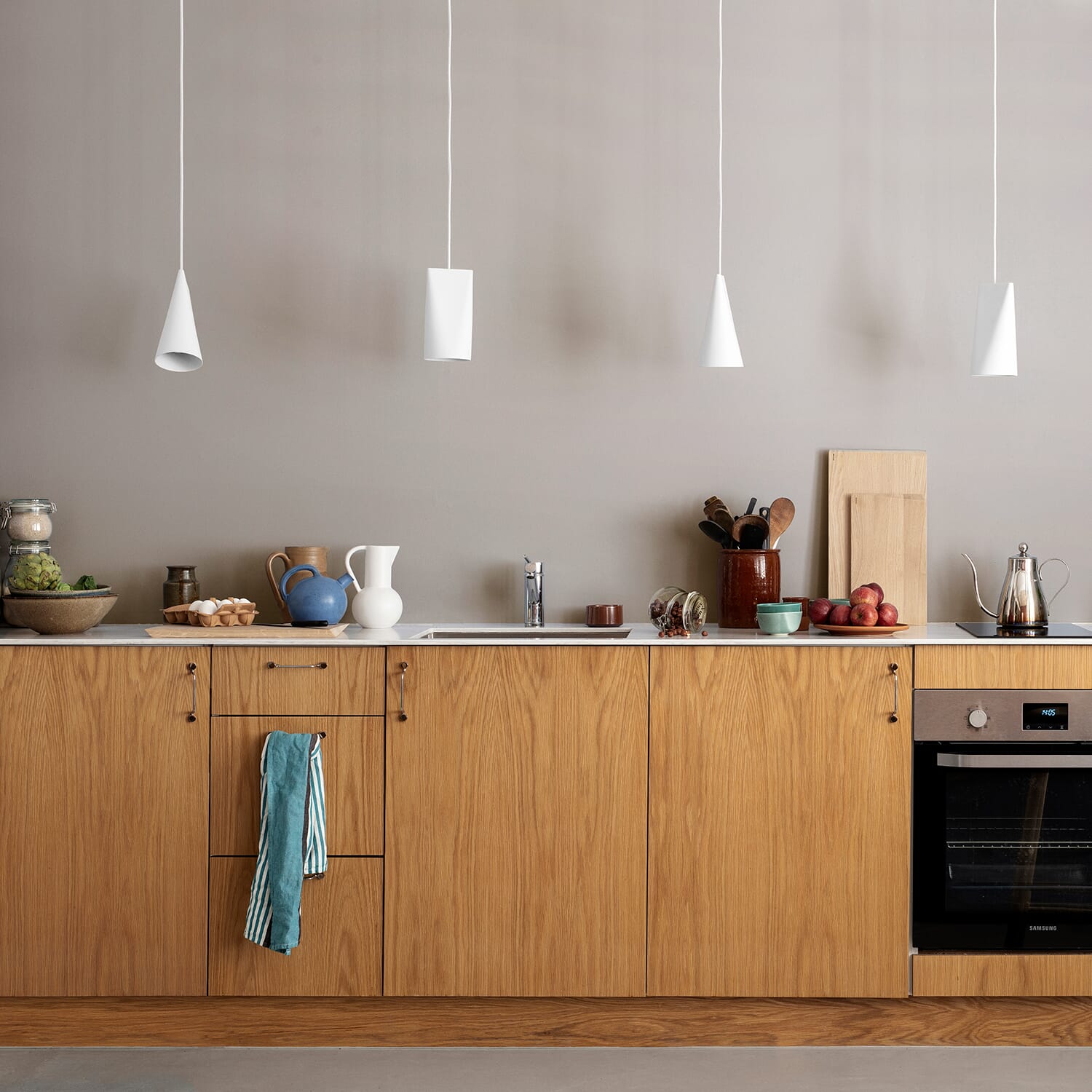 Taklampe Keramikk Narrow White - Bilde 10