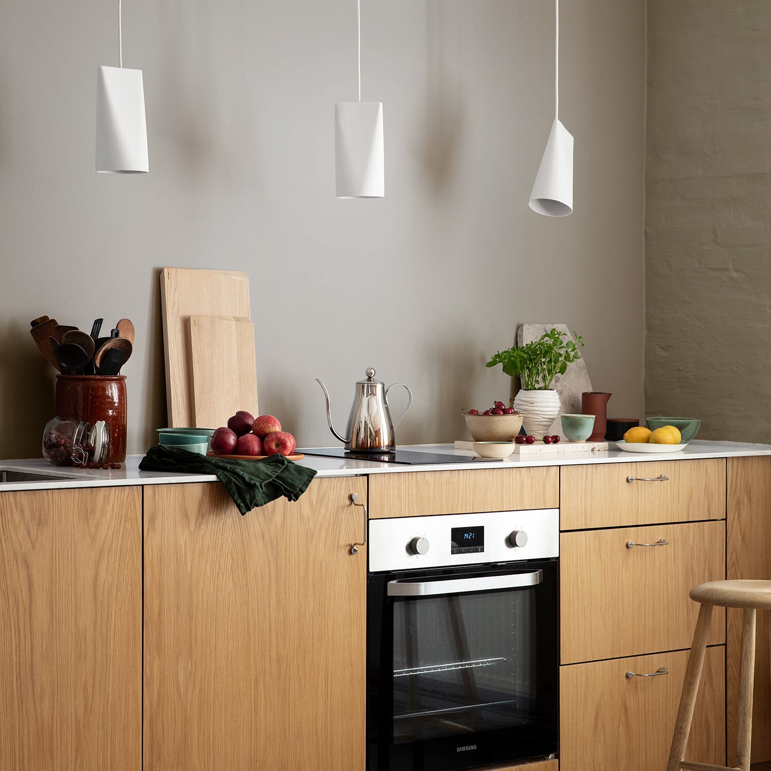 Taklampe Keramikk Wide Olive - Bilde 7