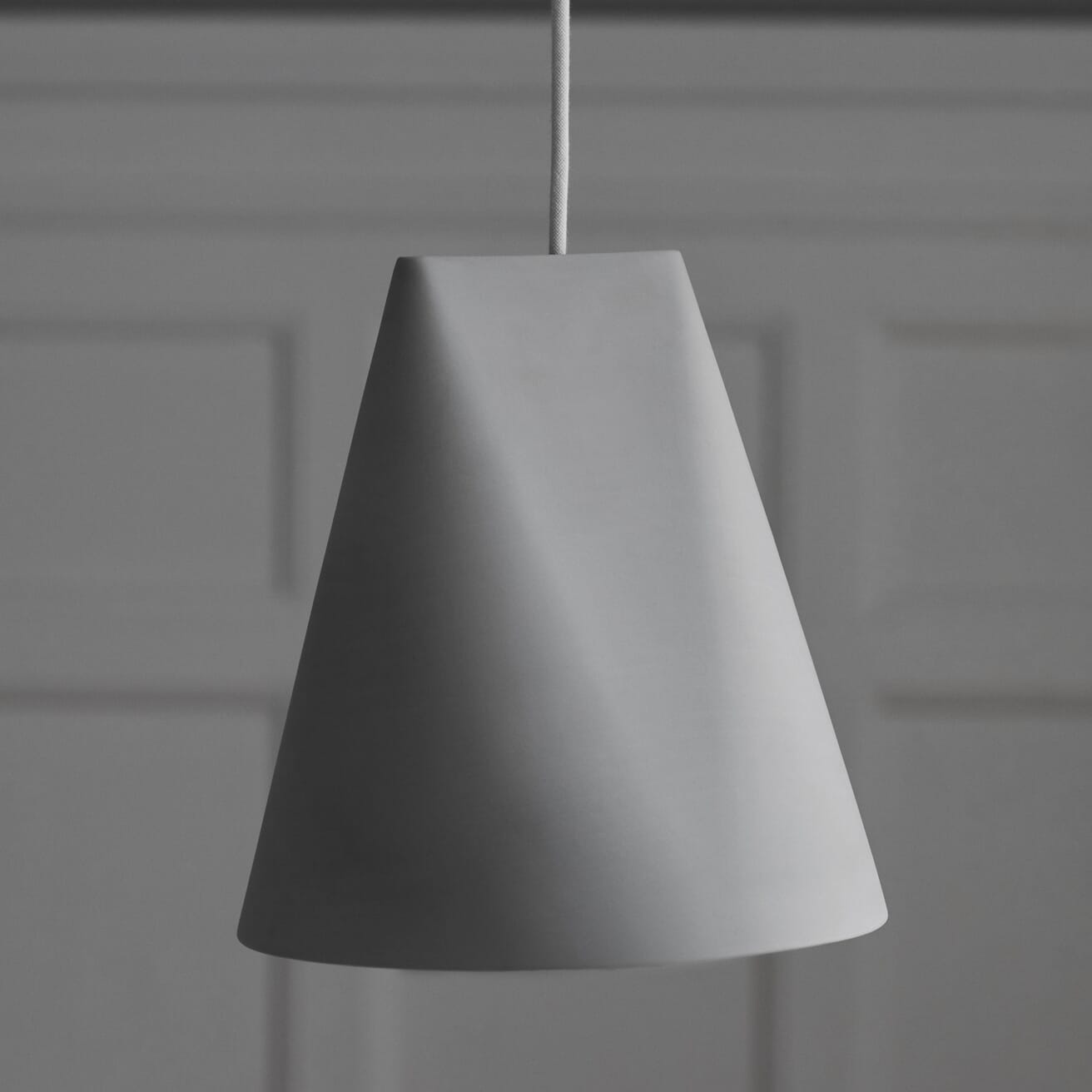 Taklampe Keramikk Narrow Light Grey - Bilde 6