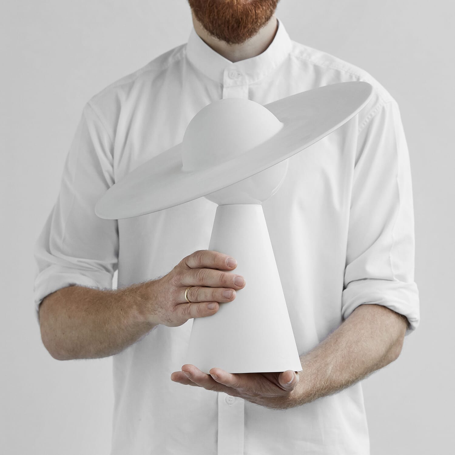 Bordlampe Keramikk Hvit - Bilde 13