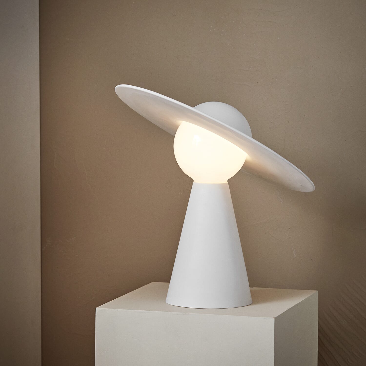 Bordlampe Keramikk Hvit - Bilde 4