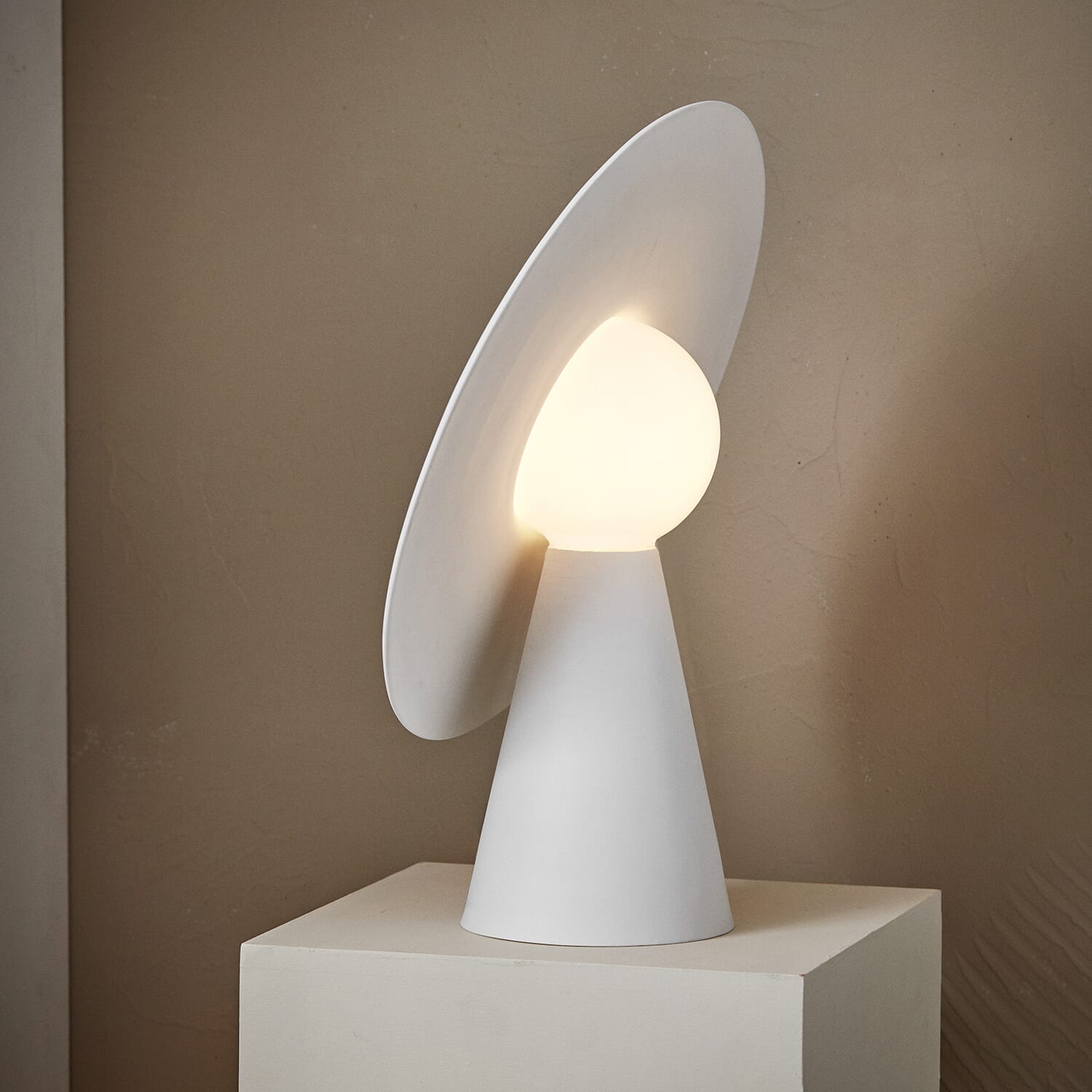 Bordlampe Keramikk Hvit - Bilde 7