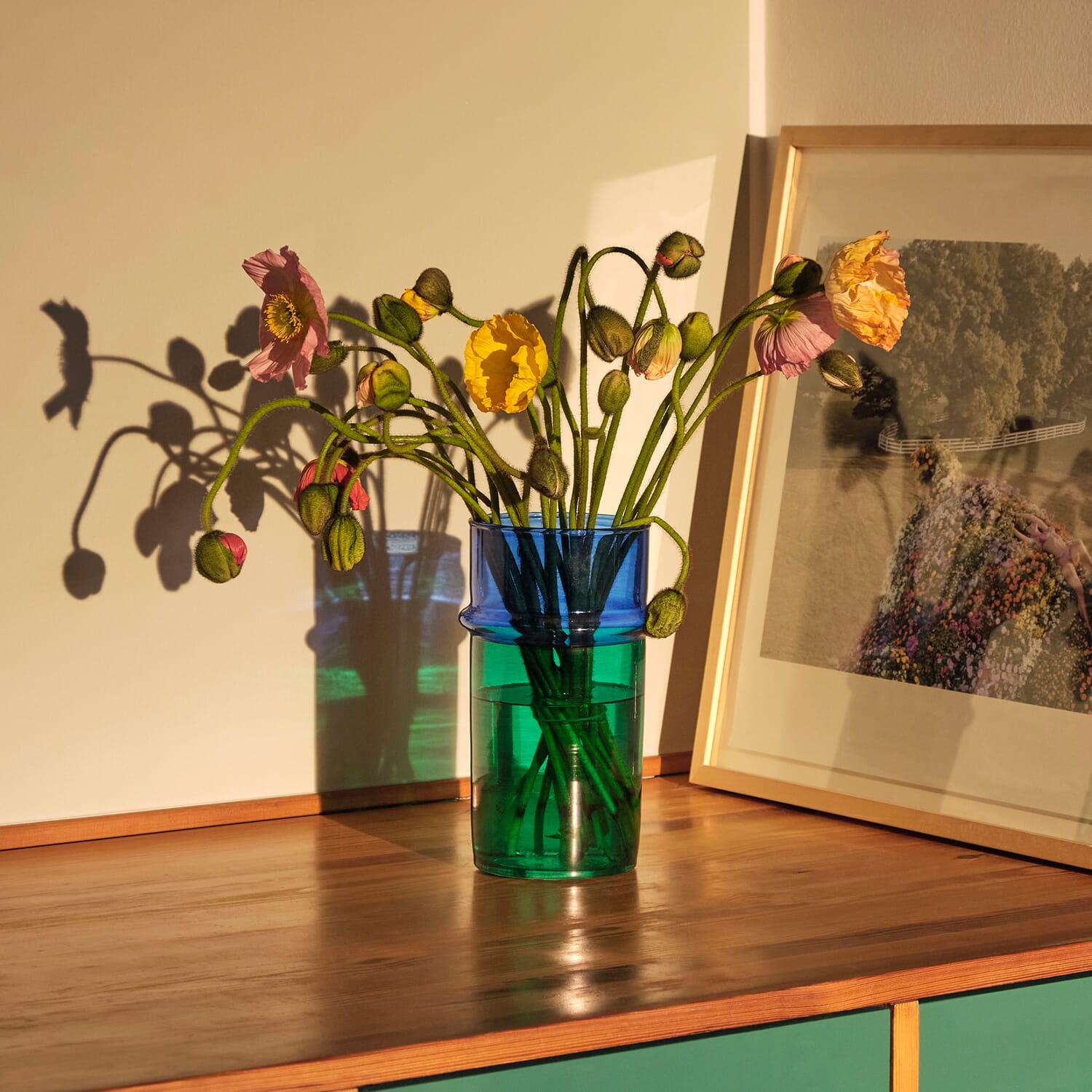 Vase Moroccan L Blue/Green - Bilde 3