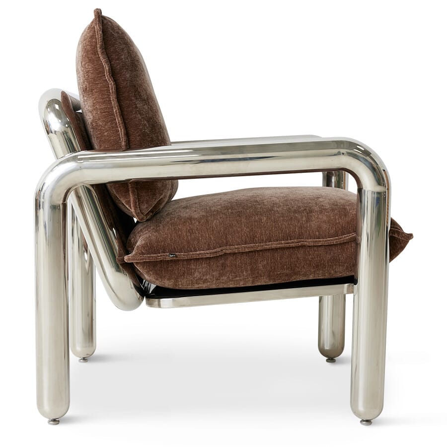 Lounge Stol Krom/Brown - Bilde 4