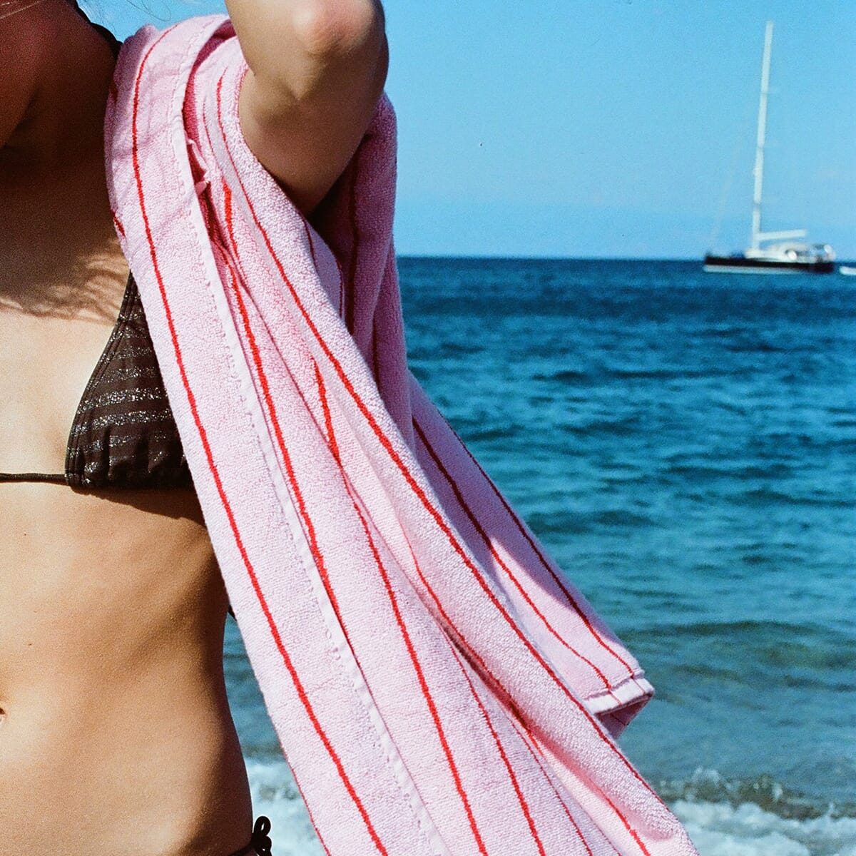 Badehåndkle XL Pink/Red 100x150 - Bilde 2