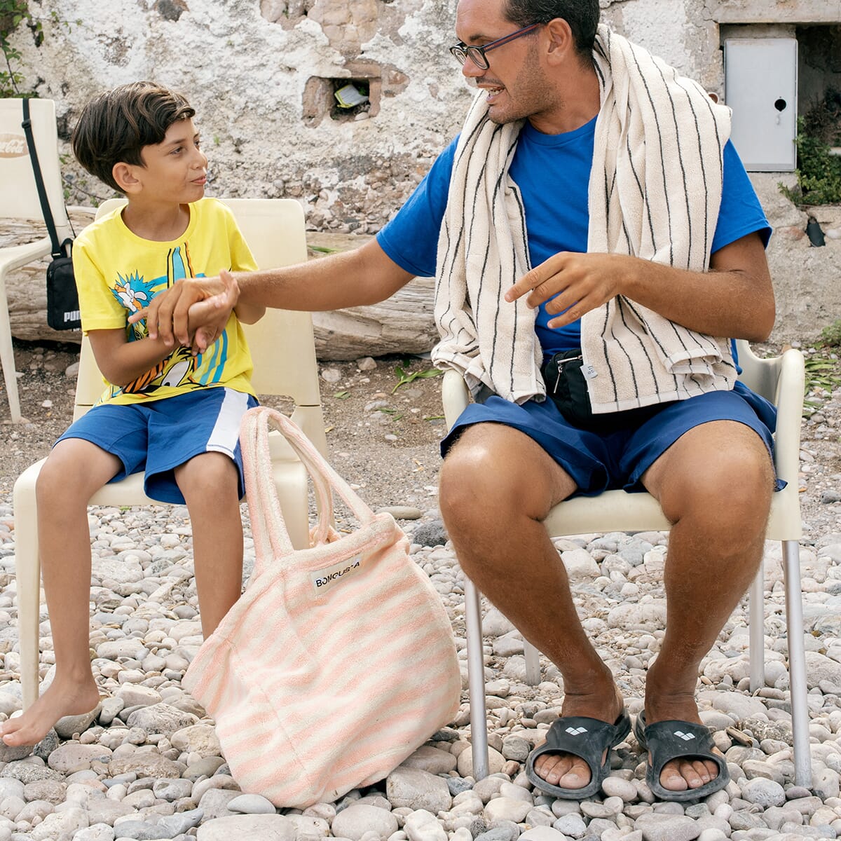 Badehåndkle XL Creme/Ink 100x150 - Bilde 4