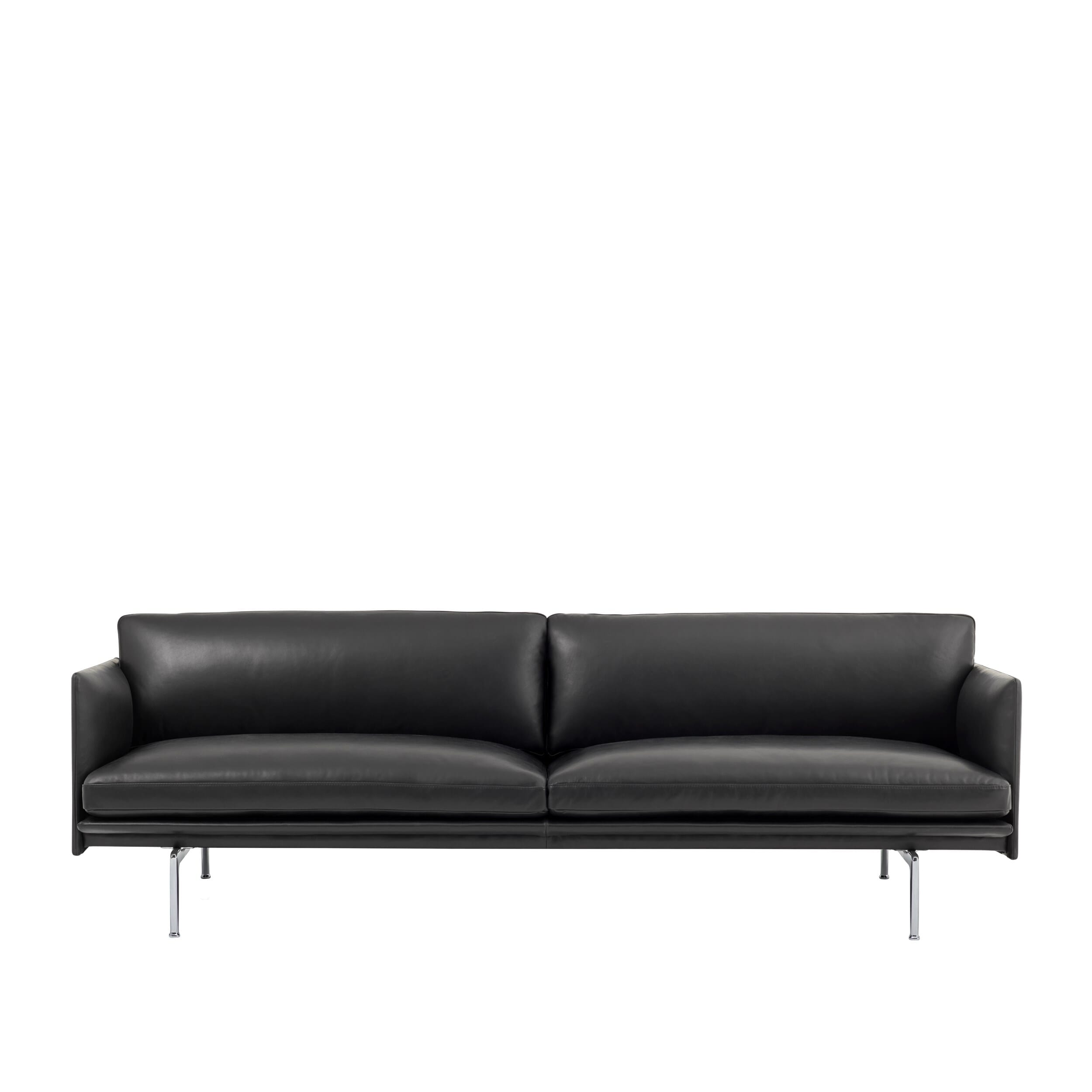 Outline Sofa 3 seter Skinn/Aluminum base - Bilde 6