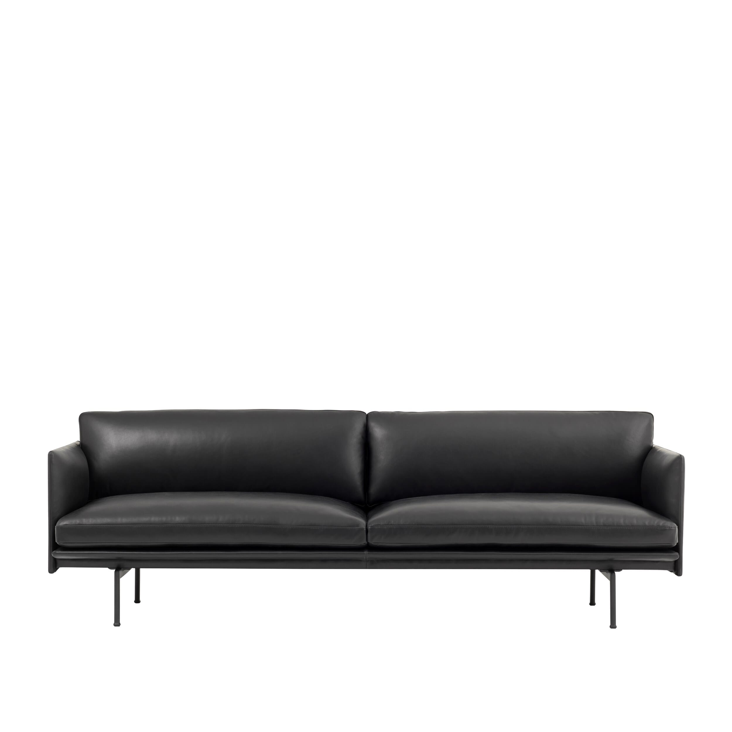 Outline Sofa 3 seter Skinn/Svart base - Bilde 3