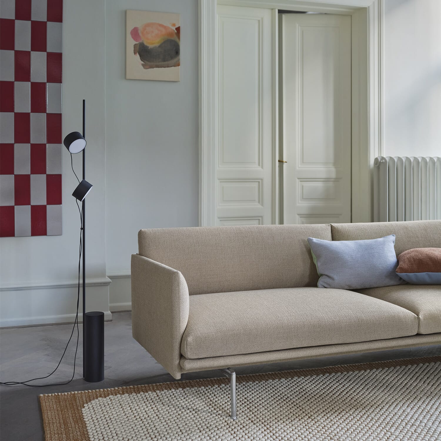 Outline Sofa 3 seter Stoff/Aluminum base - Bilde 3