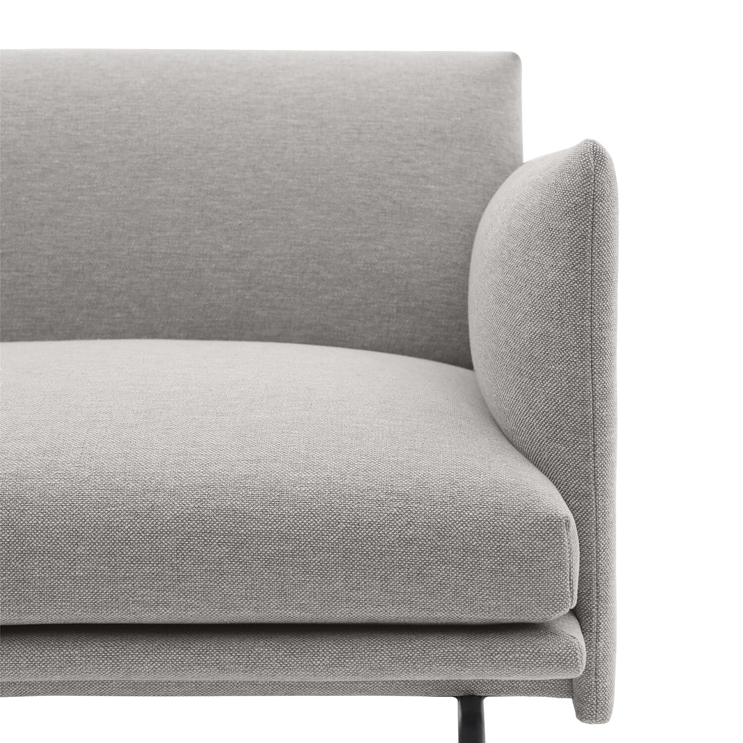Outline Sofa 2 seter Stoff/Svart base - Bilde 5