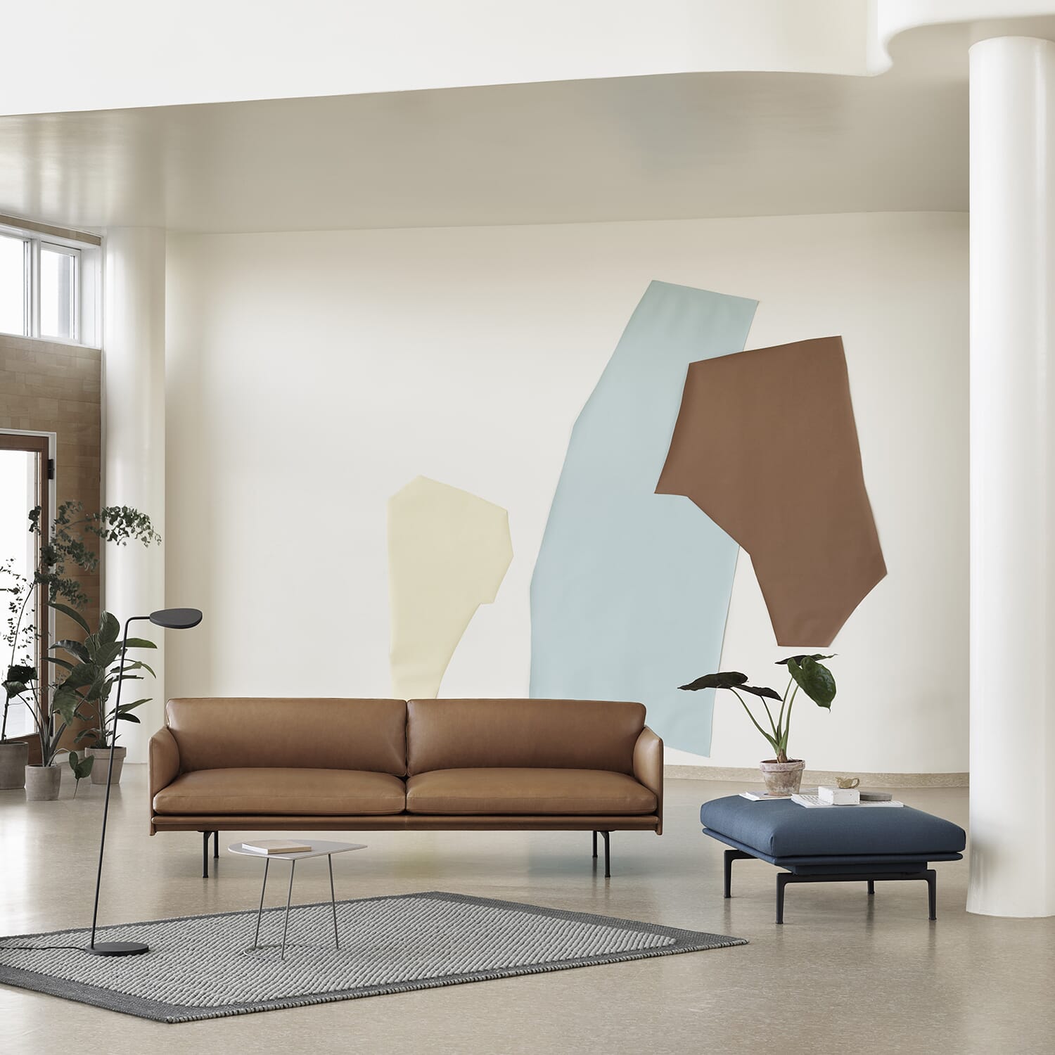 Outline Sofa 3 seter Skinn/Svart base - Bilde 7