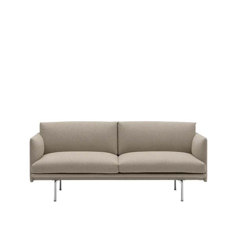 Outline Sofa 2 seter Stoff/Aluminum base