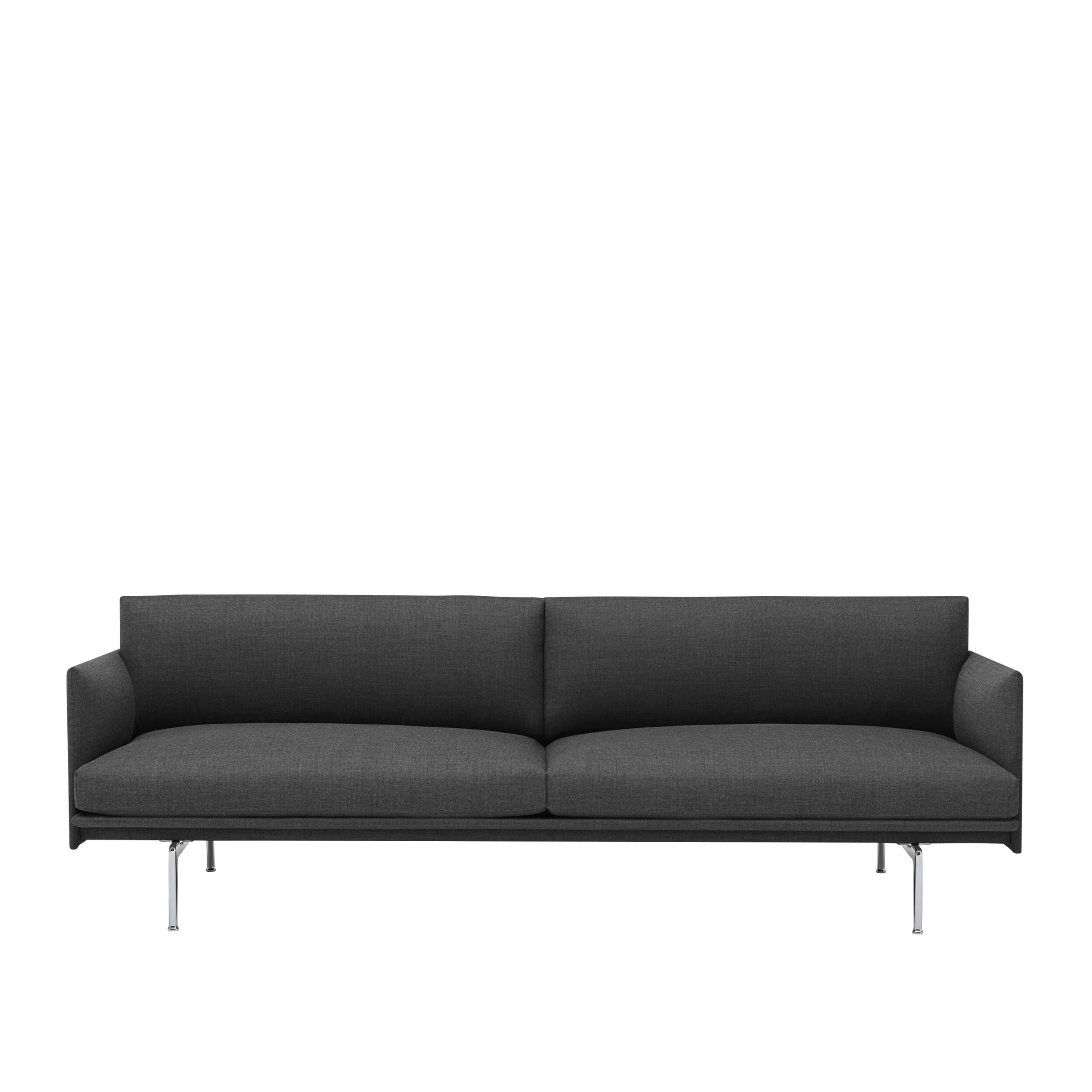 Outline Sofa 3 seter Stoff/Aluminum base - Hovedbilde