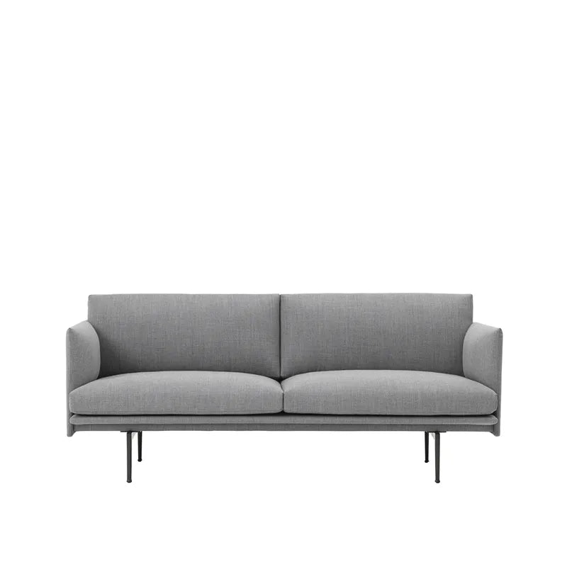 Outline Sofa 2 seter Stoff/Aluminum base