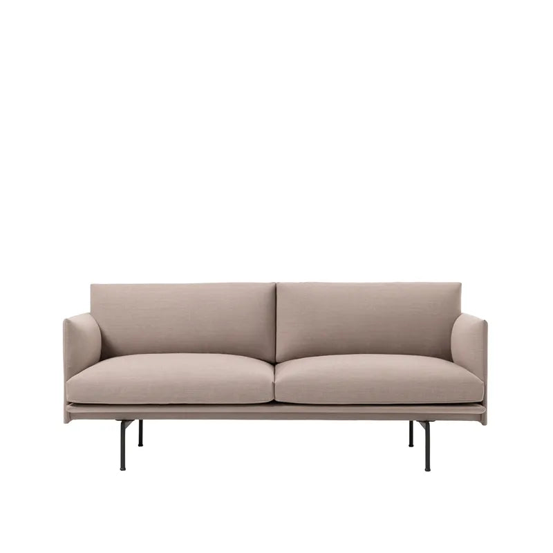 Outline Sofa 2 seter Stoff/Aluminum base