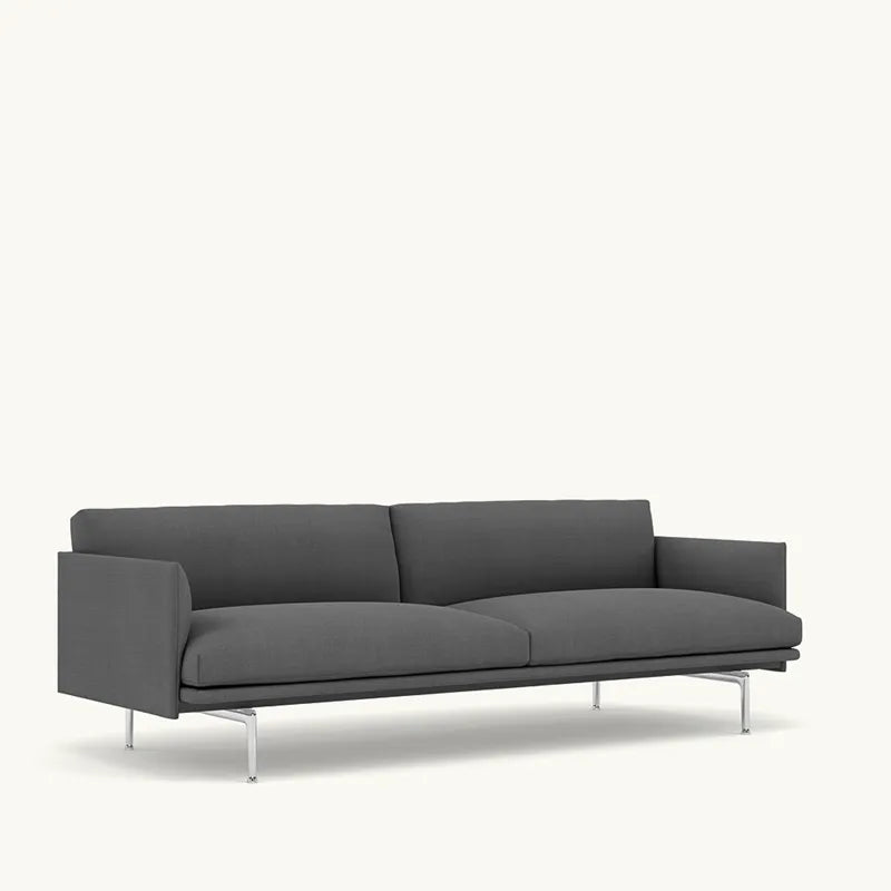 Outline Sofa 3 seter Stoff/Aluminum base