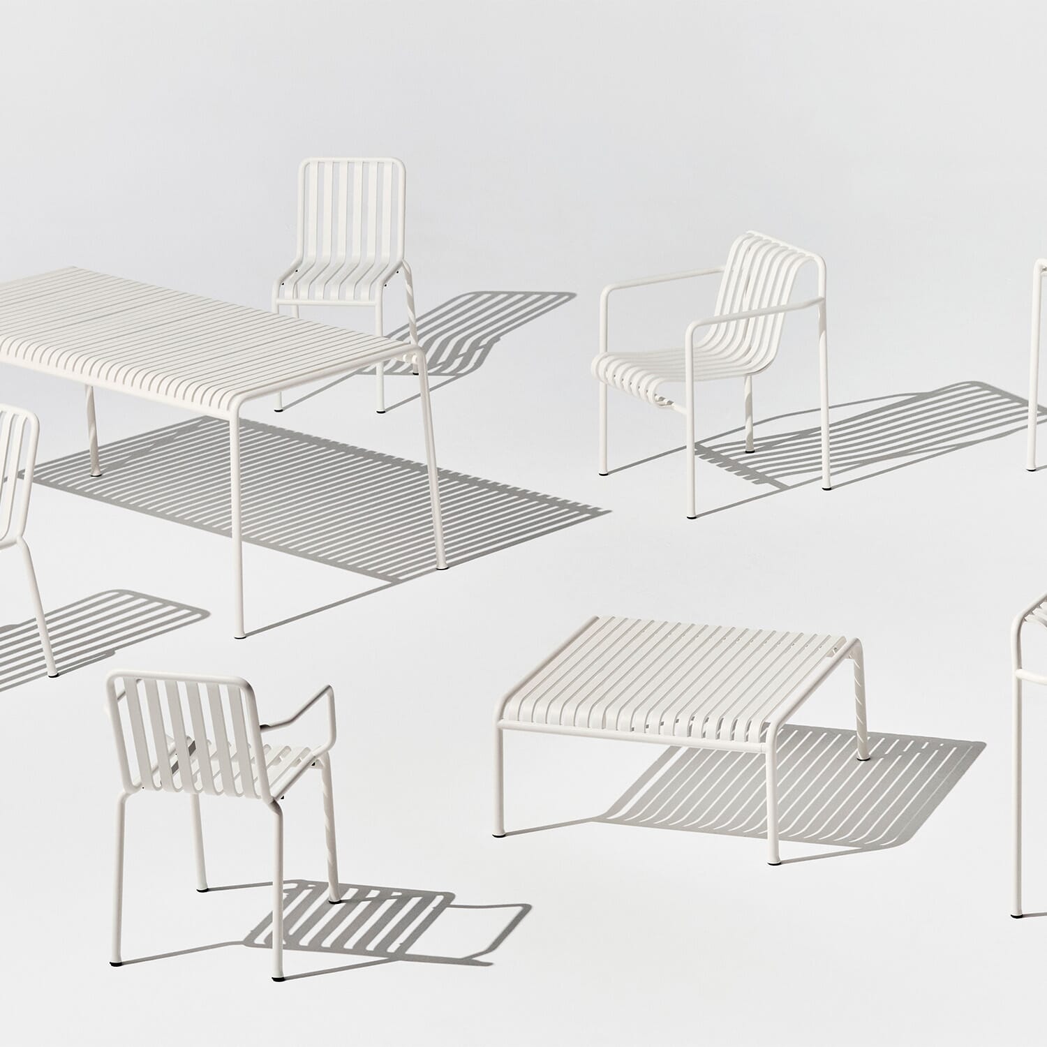 Palissade Bench Cream White - Bilde 2