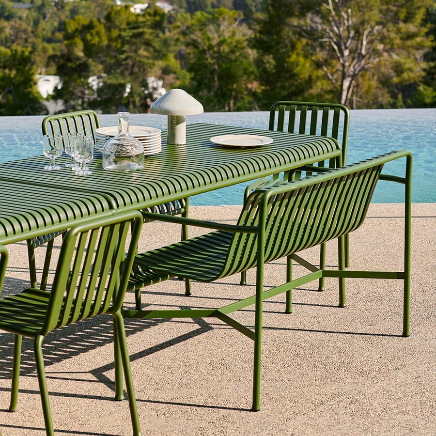 Palissade Dining Bench Olive - Bilde 7
