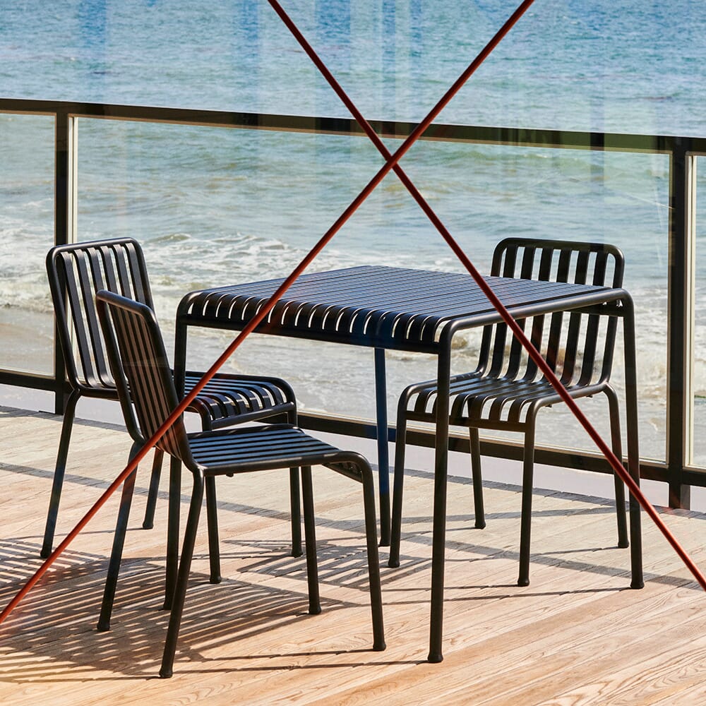 Palissade Table 82x90 Antrasite - Bilde 2