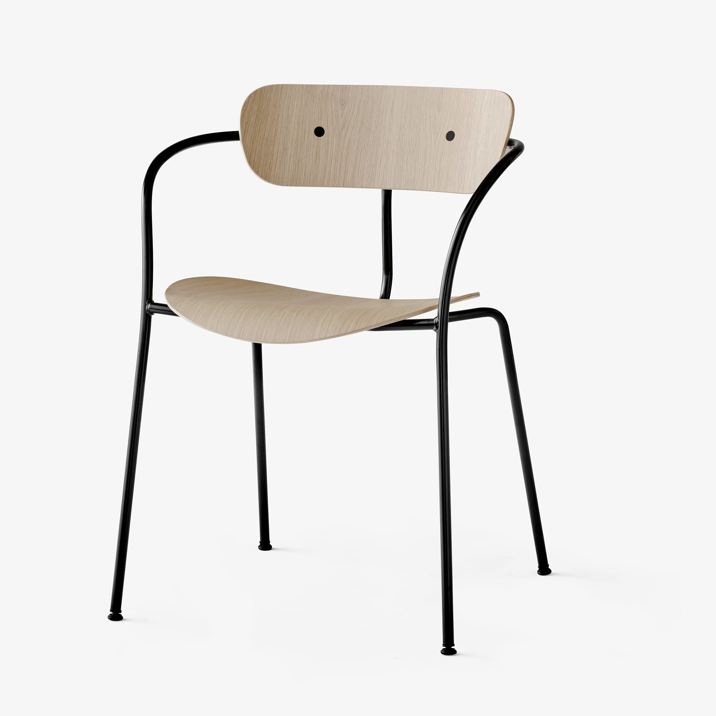 Pavilion Stol AV2 med armlene Eik/Svart - Hovedbilde