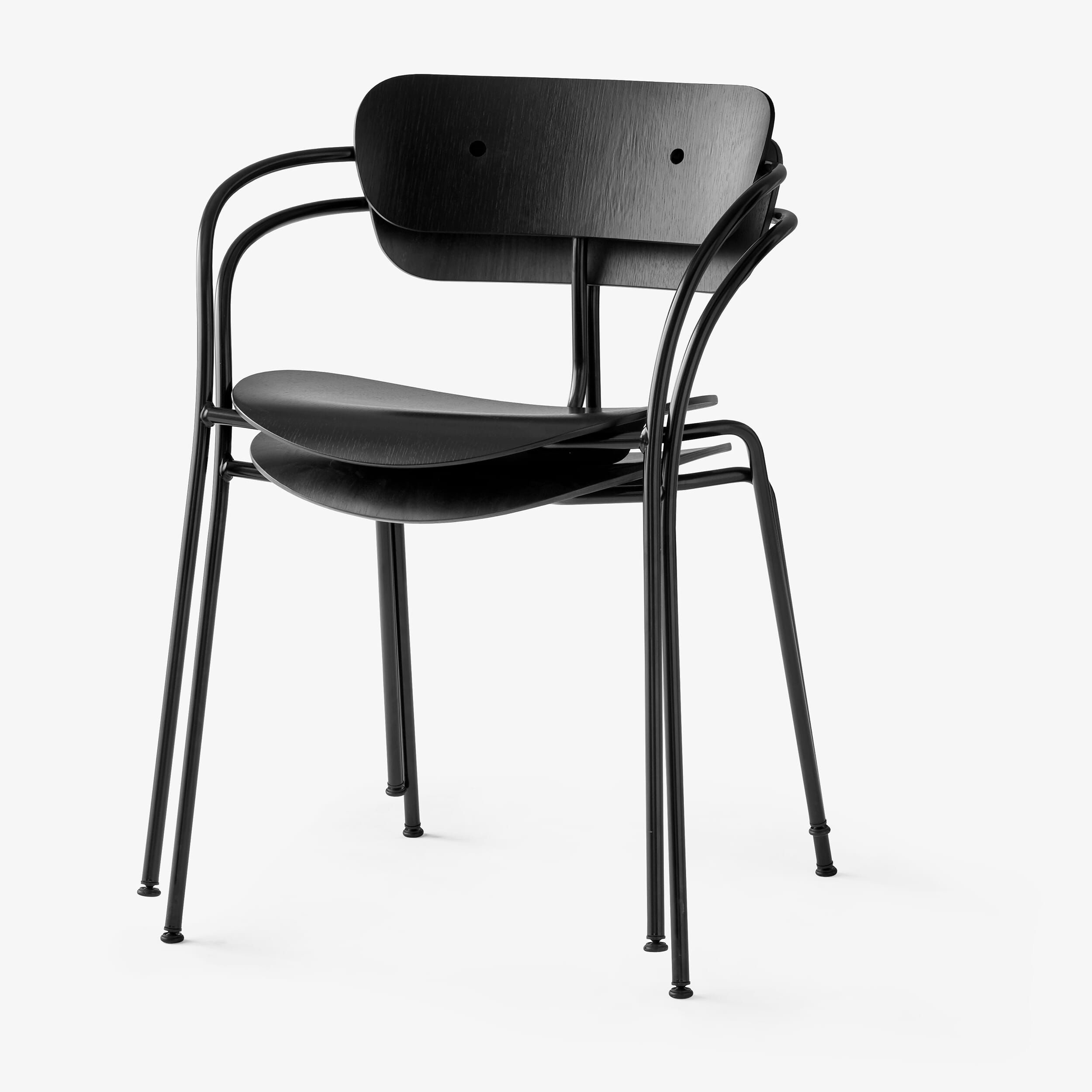 Pavilion Stol AV2 med armlene Svart Eik/Svart - Bilde 3
