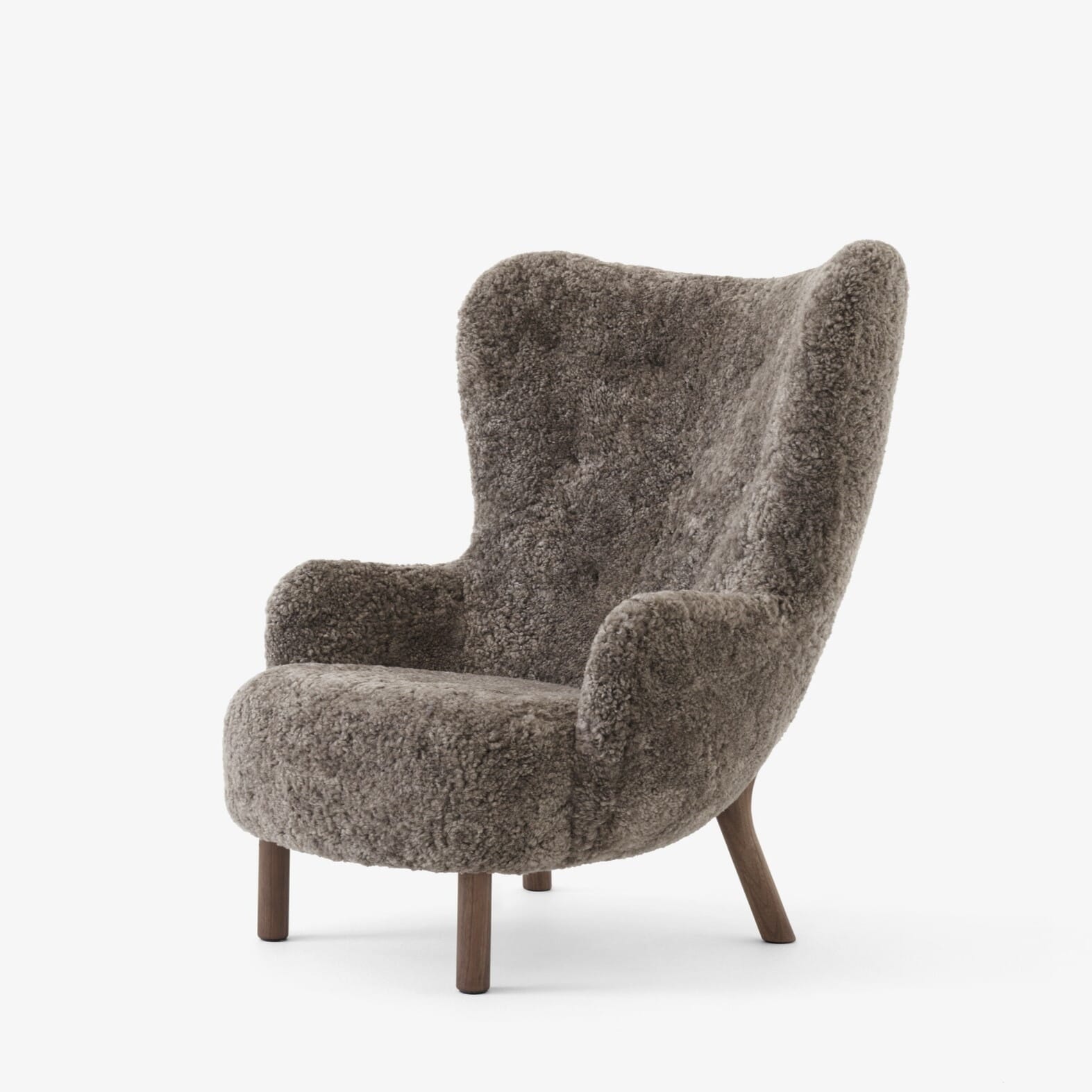 Petra Lenestol i saueskinn Sahara og ben i valnøtt