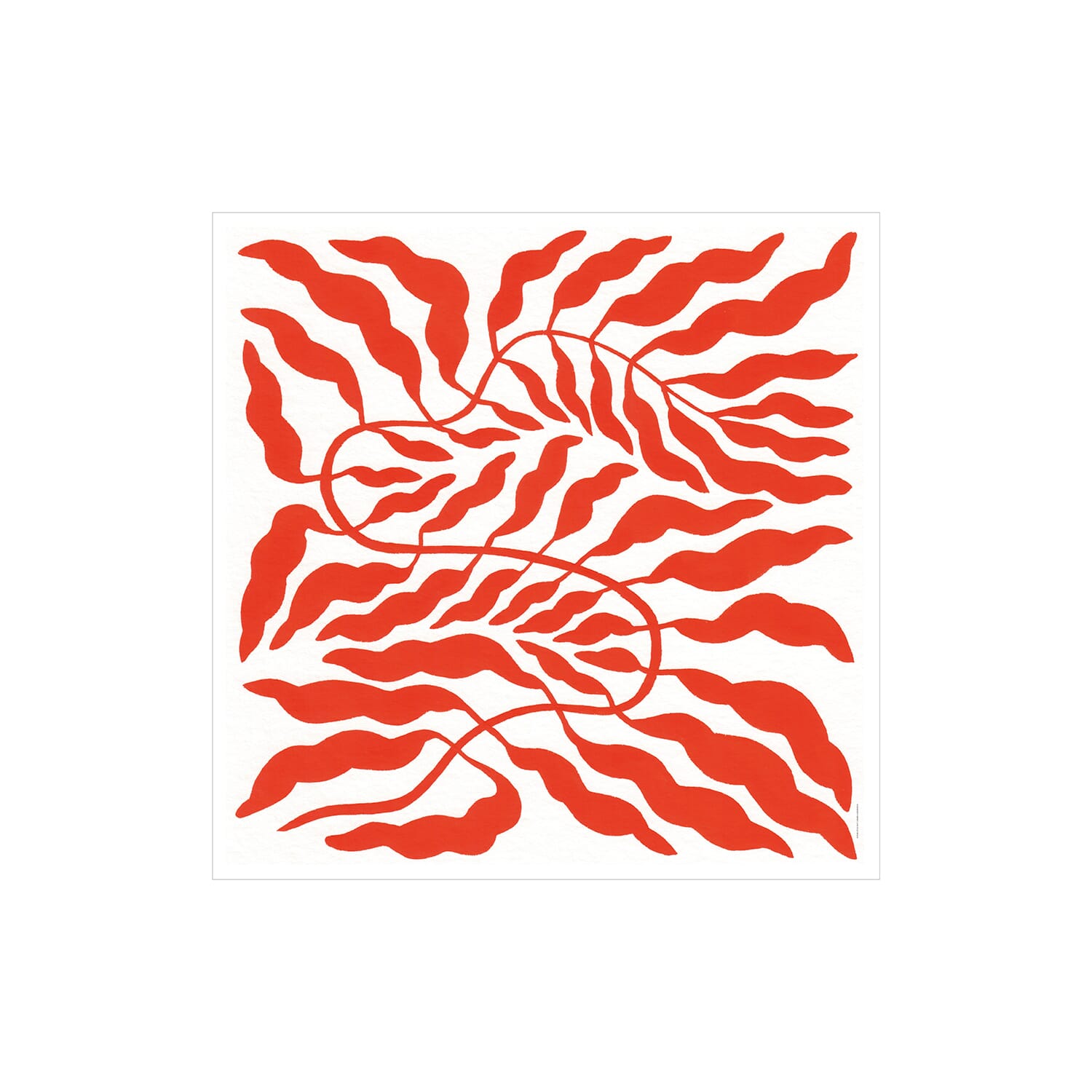 Poster Orange Red Leaf 50x50 cm - Bilde 6