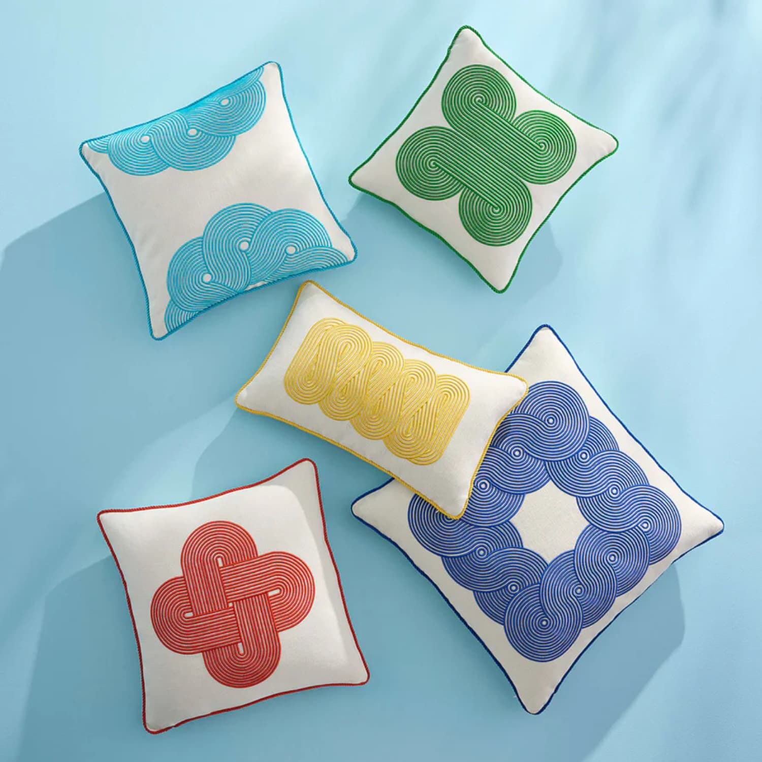 Pompiduo Path Pillow - Yellow