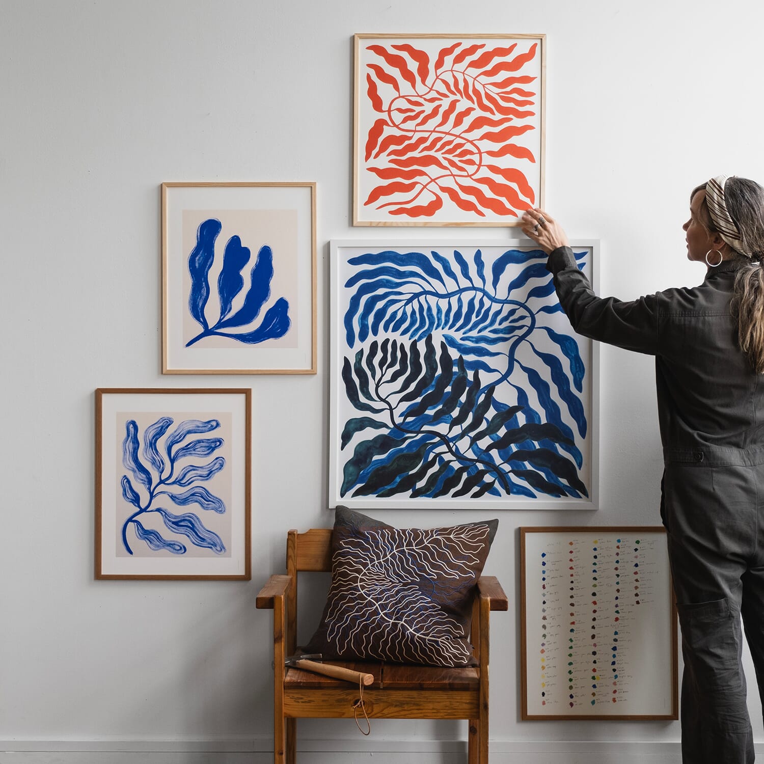 Poster Orange Red Leaf 50x50 cm - Bilde 3