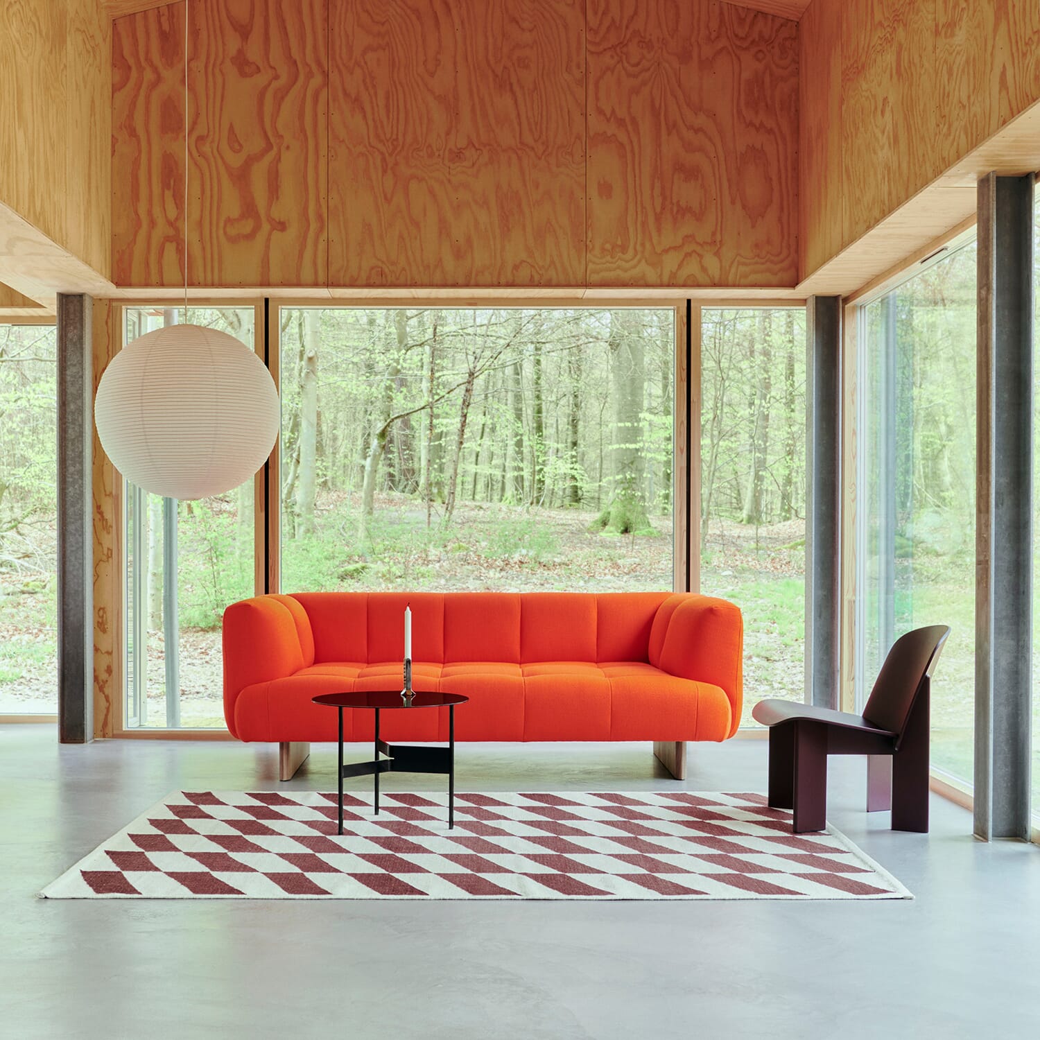 Gulvteppe Shift Kelim Burgundy - Bilde 3