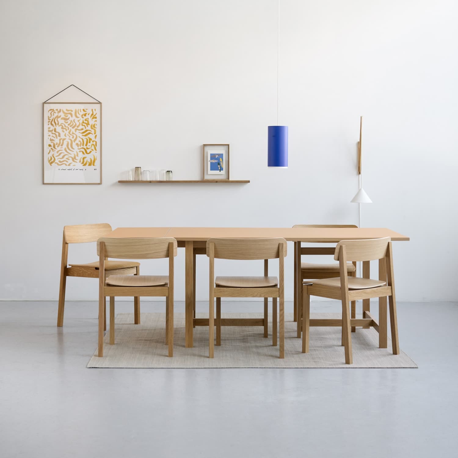 Rectangular Spisebord 160x90 Muted Peach