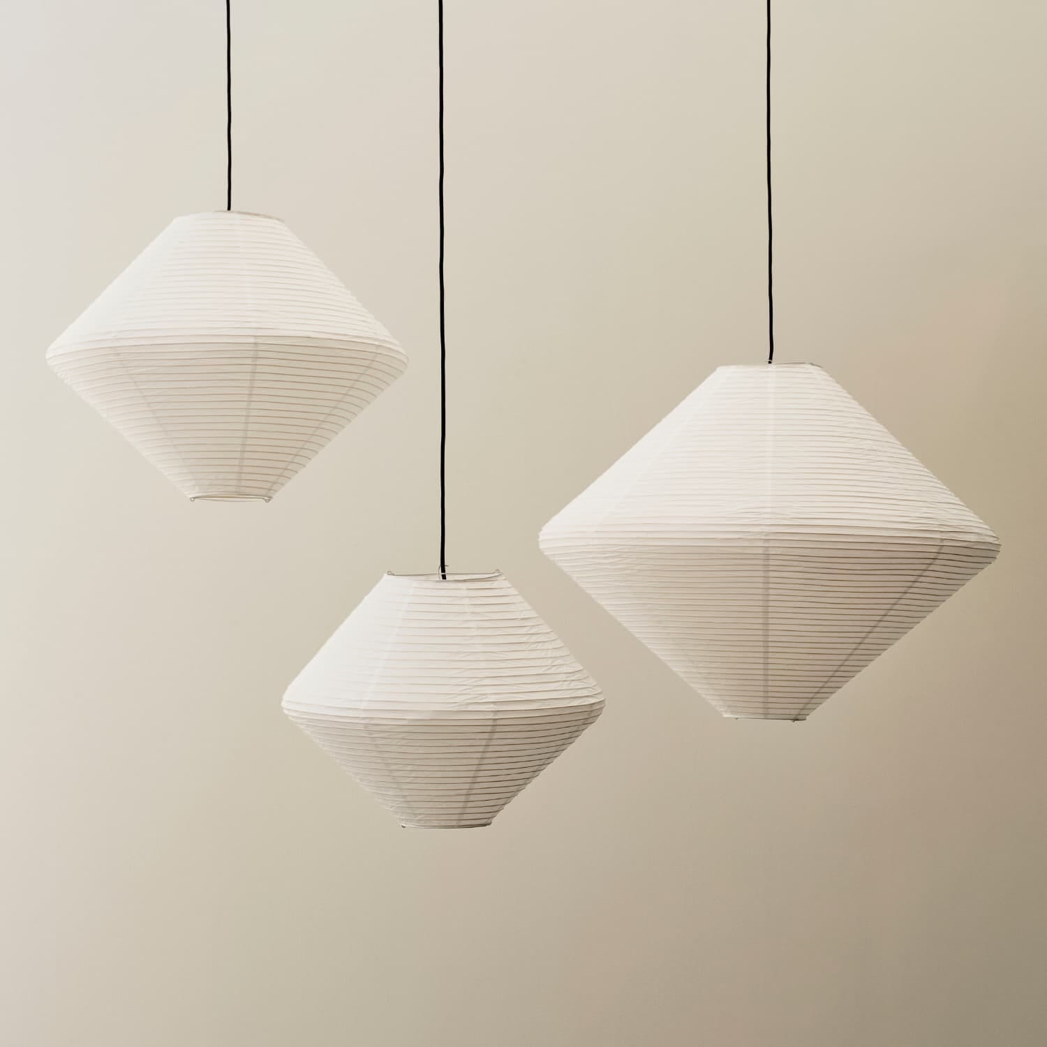 Rispapir Lampeskjerm Diamond Ø60