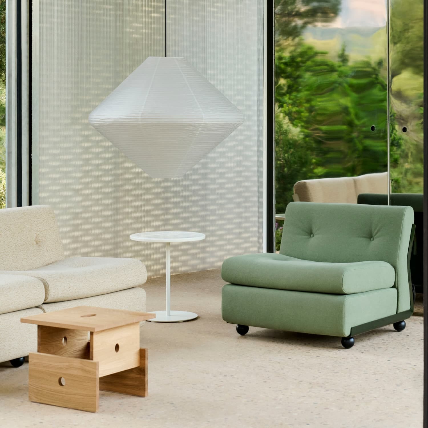 Rispapir Lampeskjerm Diamond Ø60